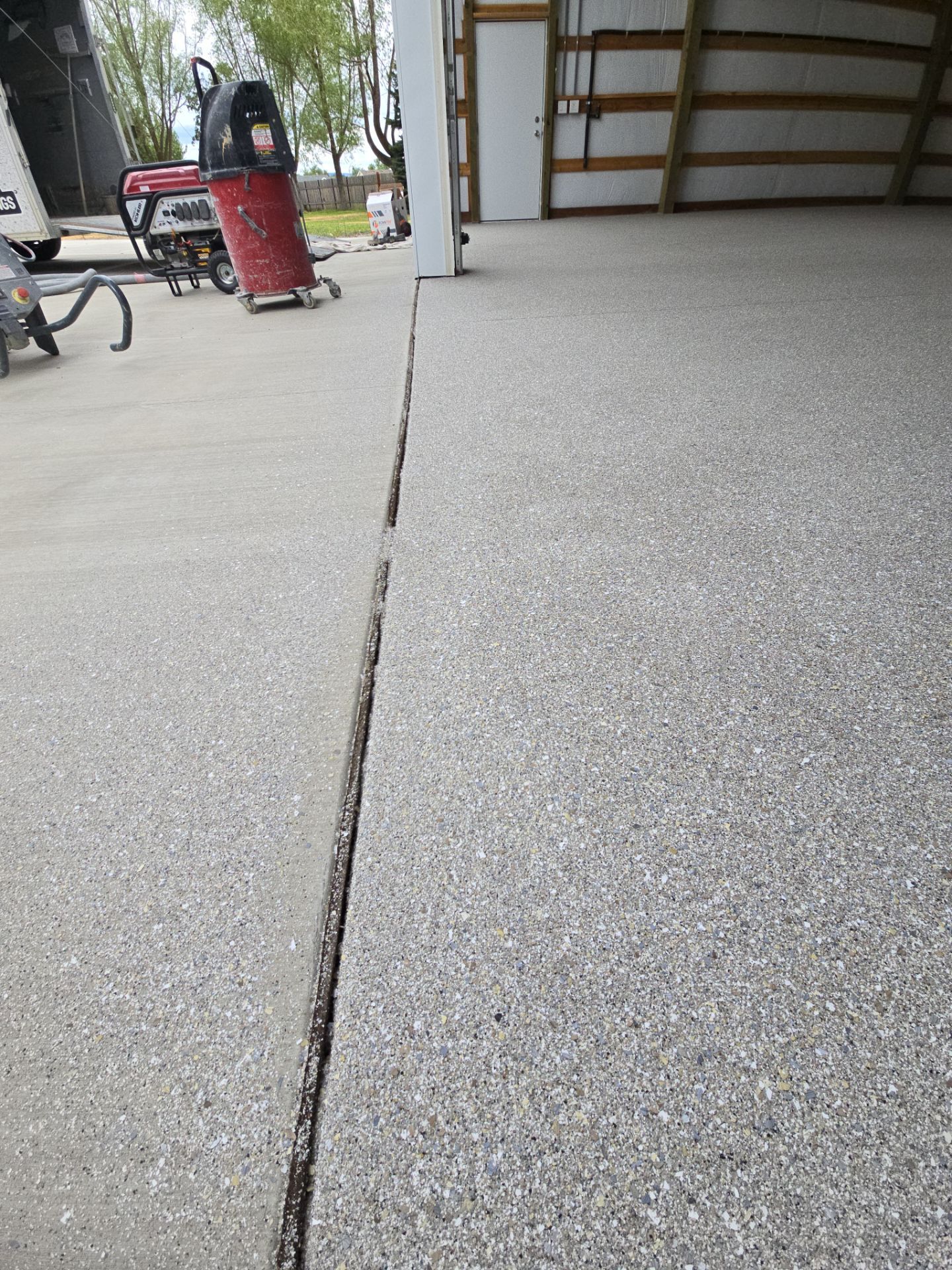 Shop Transformation using Travertine by Croc Coatings, LLC