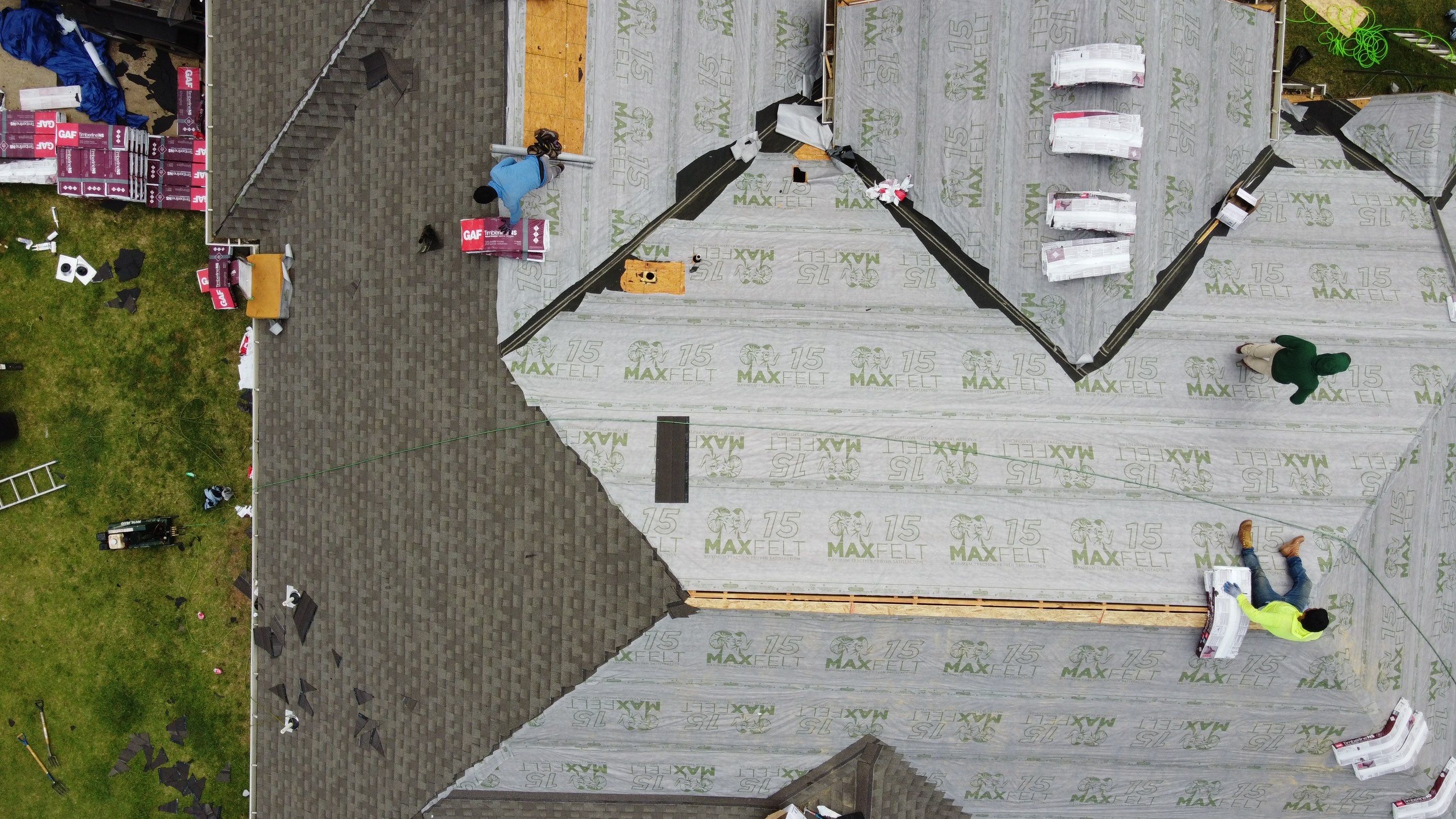 Residential Roofing Installation using GAF Natural Shadow  by A & H Roofing and Contracting