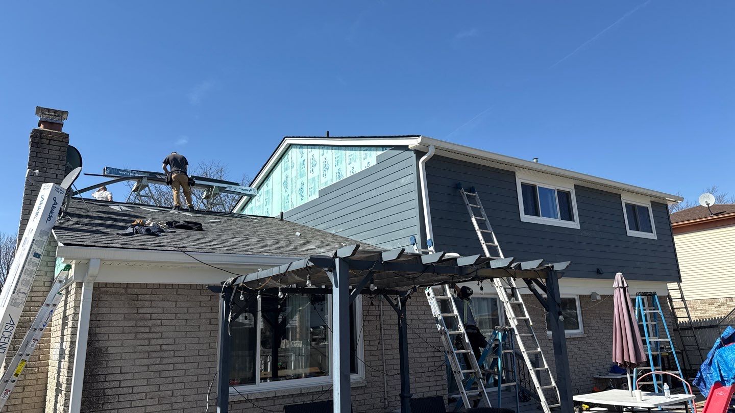 Siding Replacement using Alside Midnight Blue by 180 Contractors