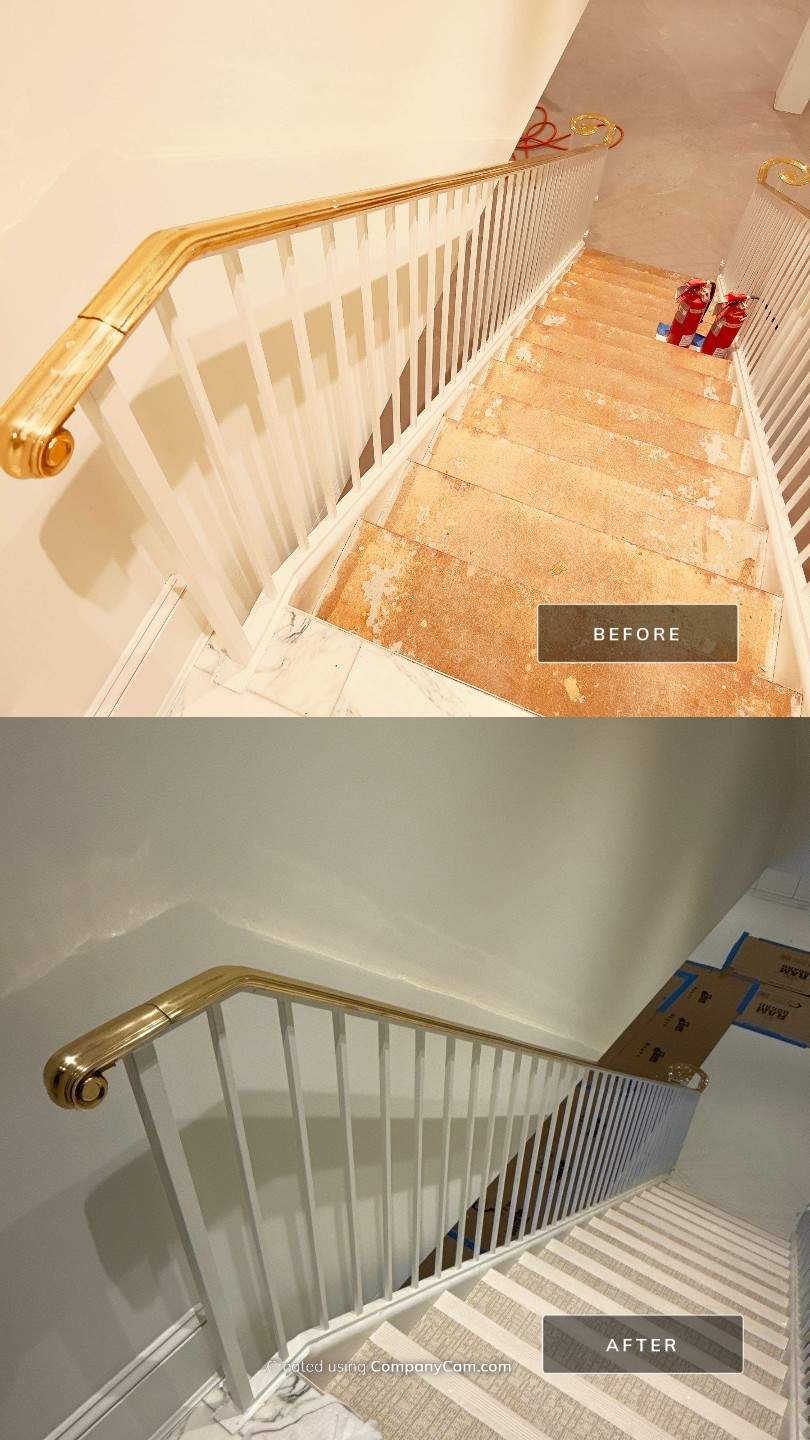 Modern Brass Top Rail Refurbishment - Washintong DC by Capitol Iron Works
