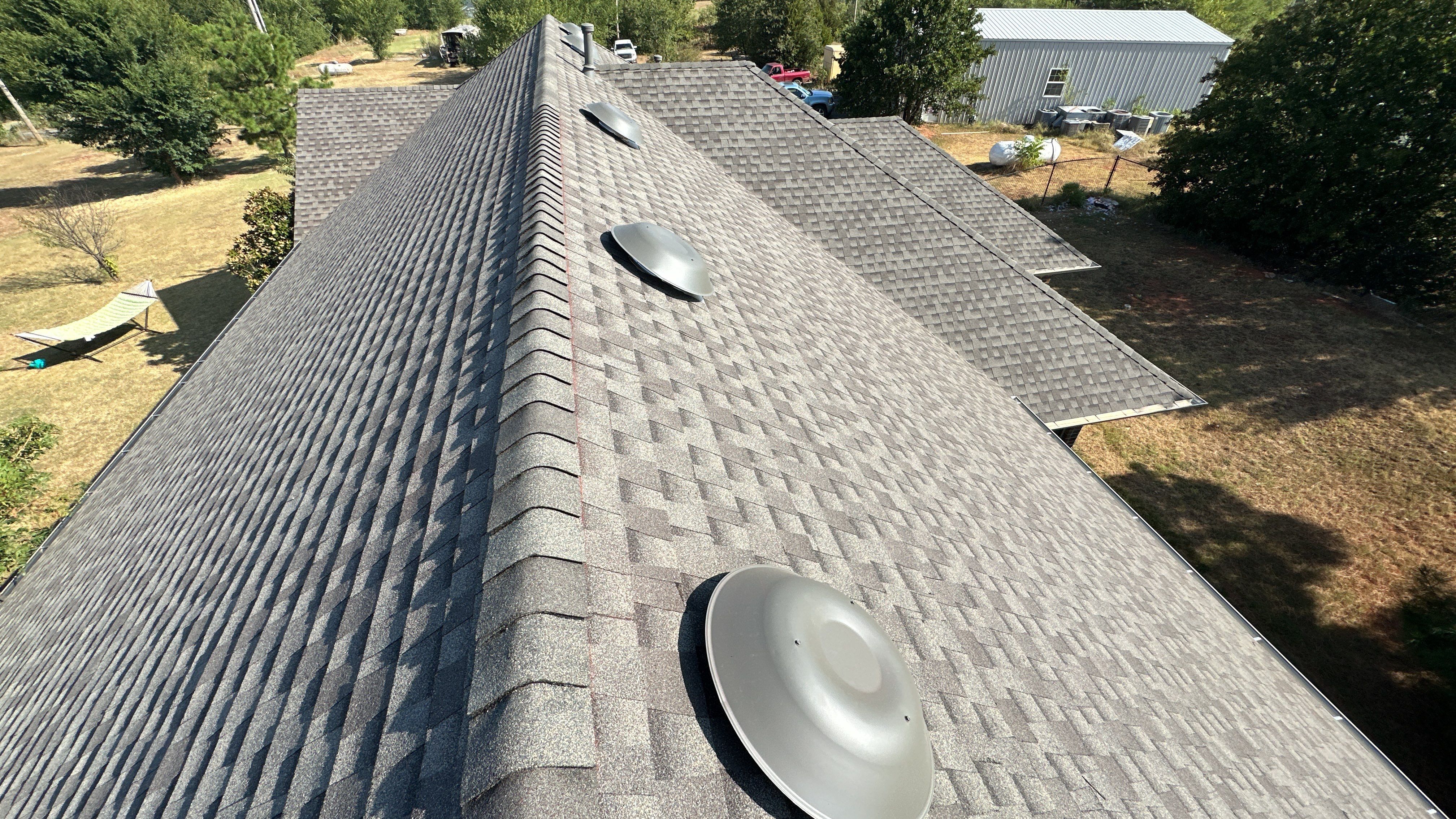 Reroof using GAF HDZ Weathered Wood by Castillo Roofing