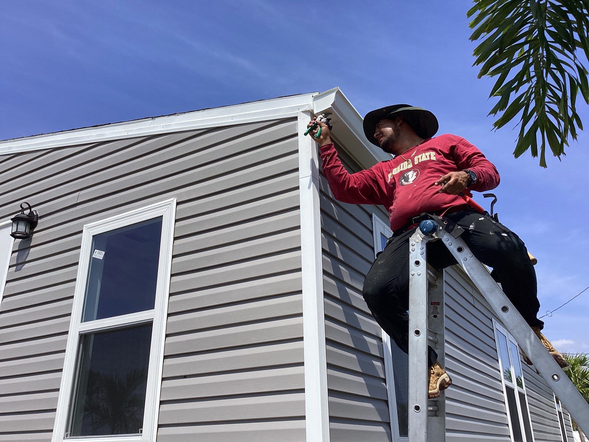 Aluminum Gutters for Beachside Homes in St James City FL by Gutter Professors