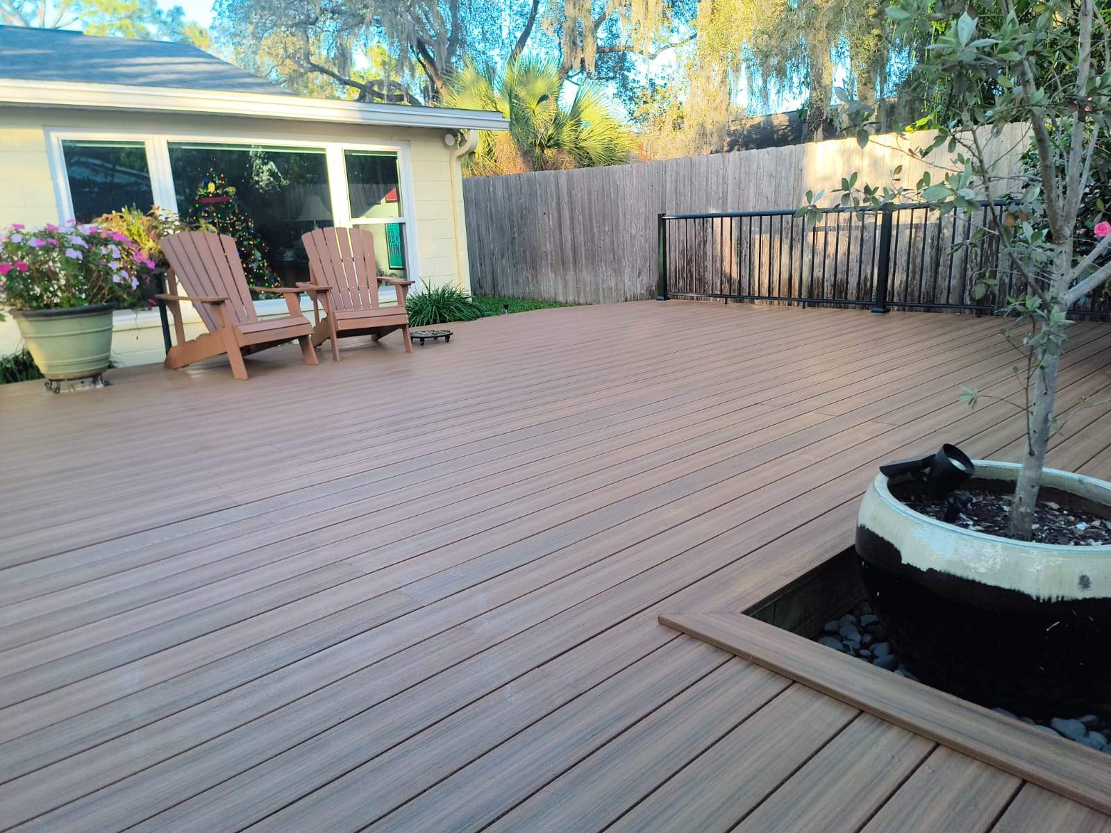 Luxury Multi-Level Deck | Deckorators Voyage Mineral-Based Composite by Orlando pergolas