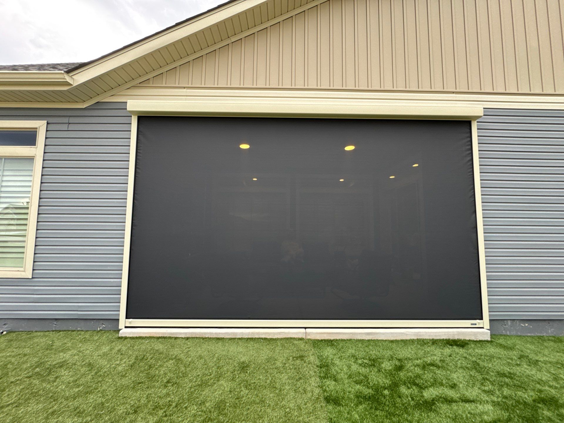 Motorized Screens using Progressive MagnaTrack Screens by Outdoor Solutions Colorado