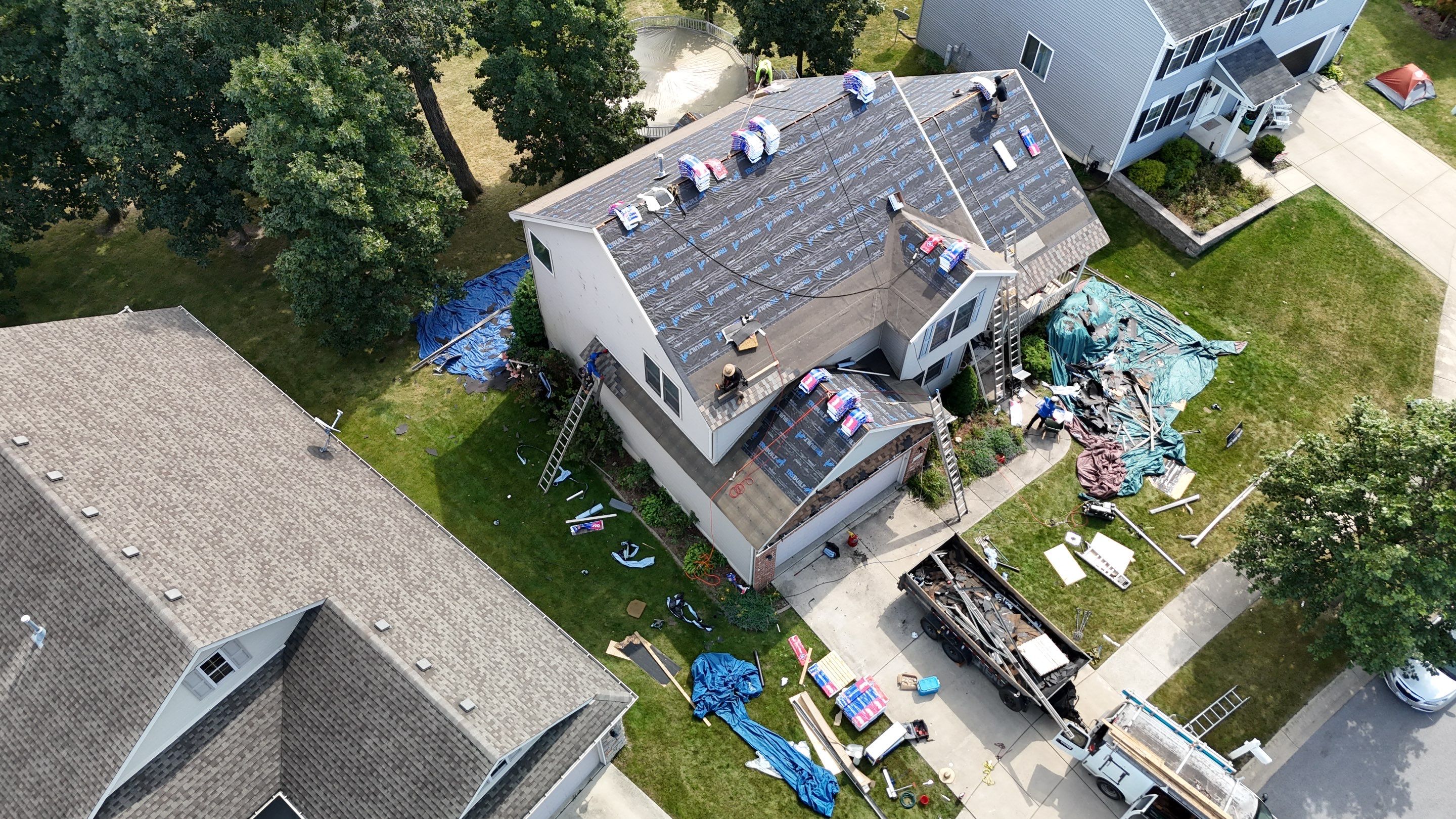 Roof replacement by Optimal Home Improvement 