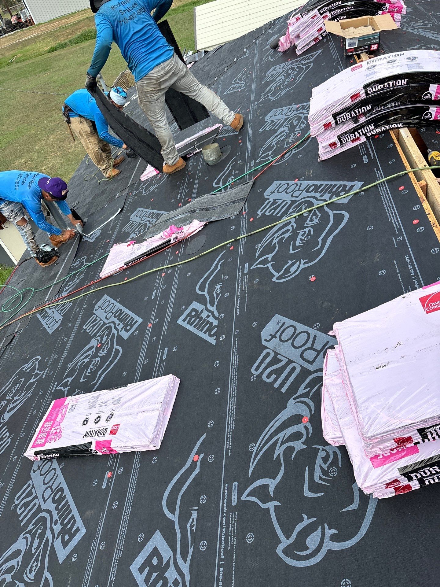 Residential Roofing Installation using Owen's Corning Duration (Lifetime) Shingles by Roof Repair Company