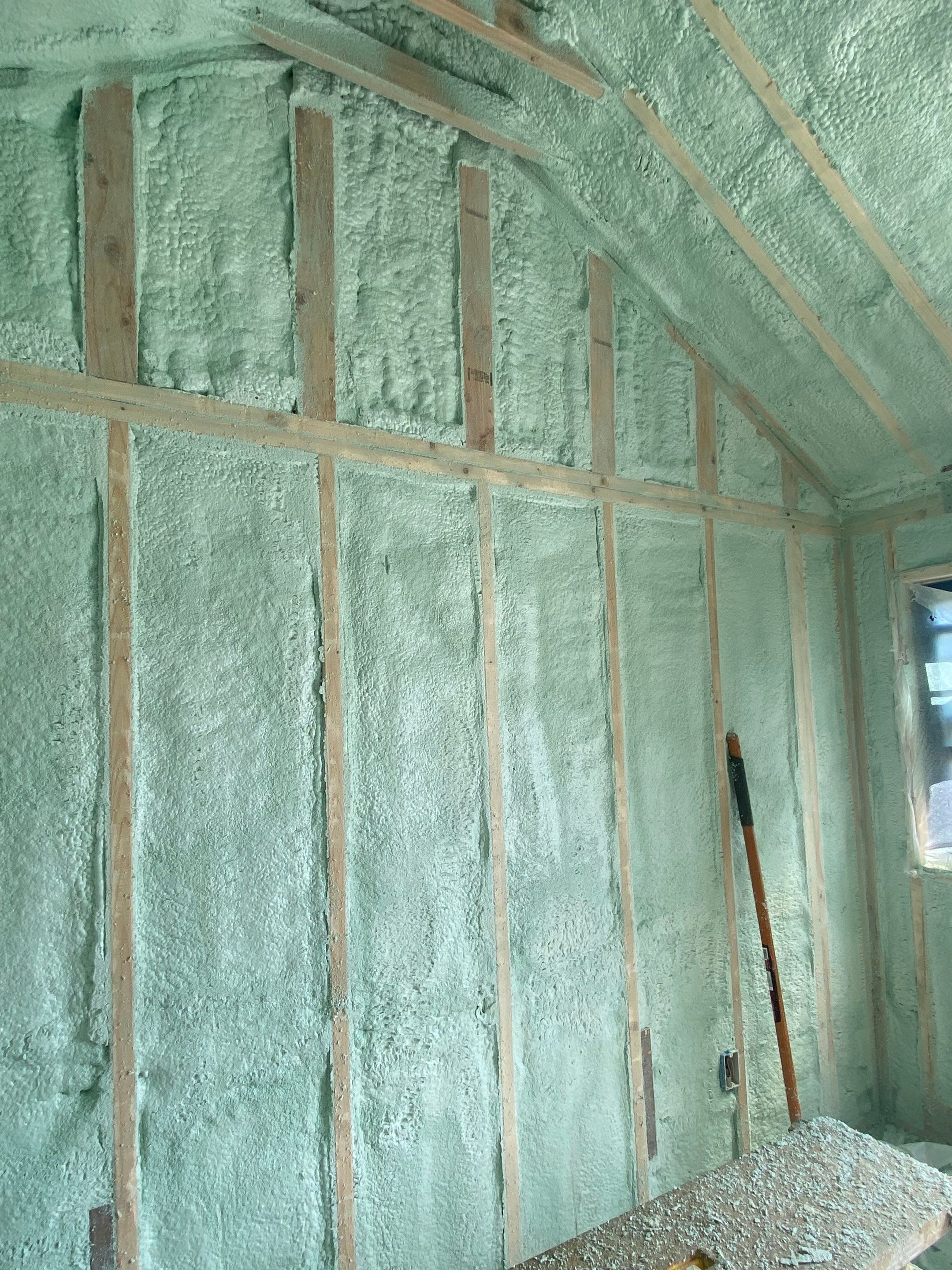 Exterior Walls using Closed Cell Spray Foam by NYS Foam & Energy