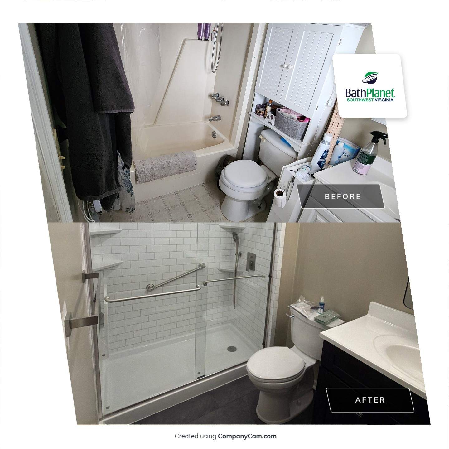 Tub to Shower by BathPlanet SW Virginia
