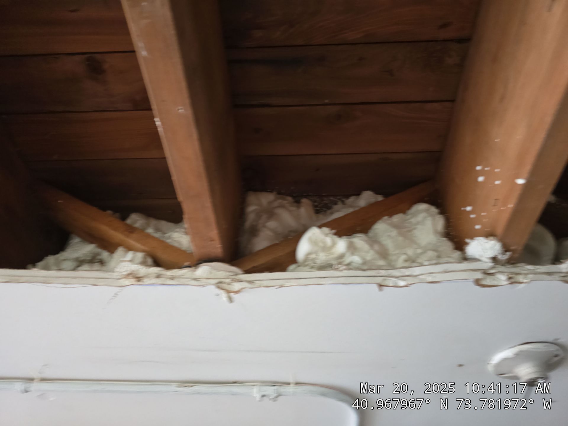 Attic Insulation using open cell spray foam by NYS Foam & Energy
