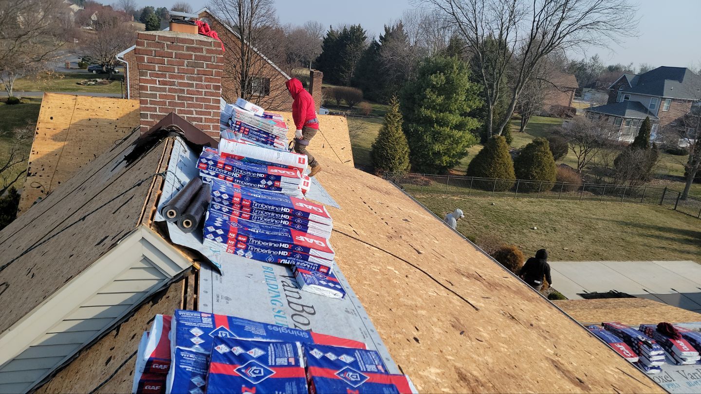 Roof Installation using Gaf Hdz Architectural Shingle - Hickory by Teflon Roofing