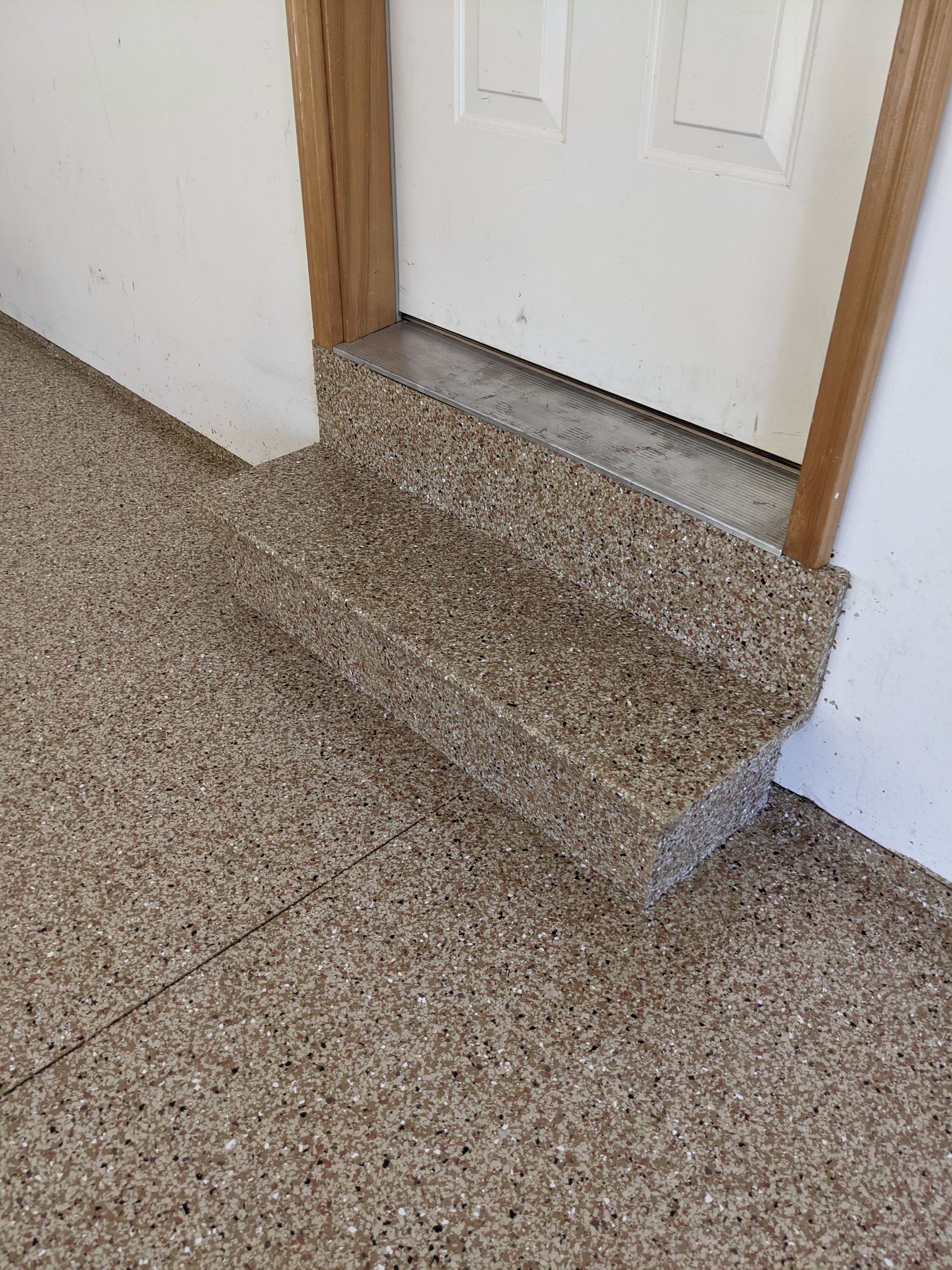 Garage Transformation using Pecan Coloway by Croc Coatings, LLC
