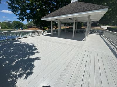 Exterior Deck and Pavilion Painting for Wexford Tennis Club in Roswell