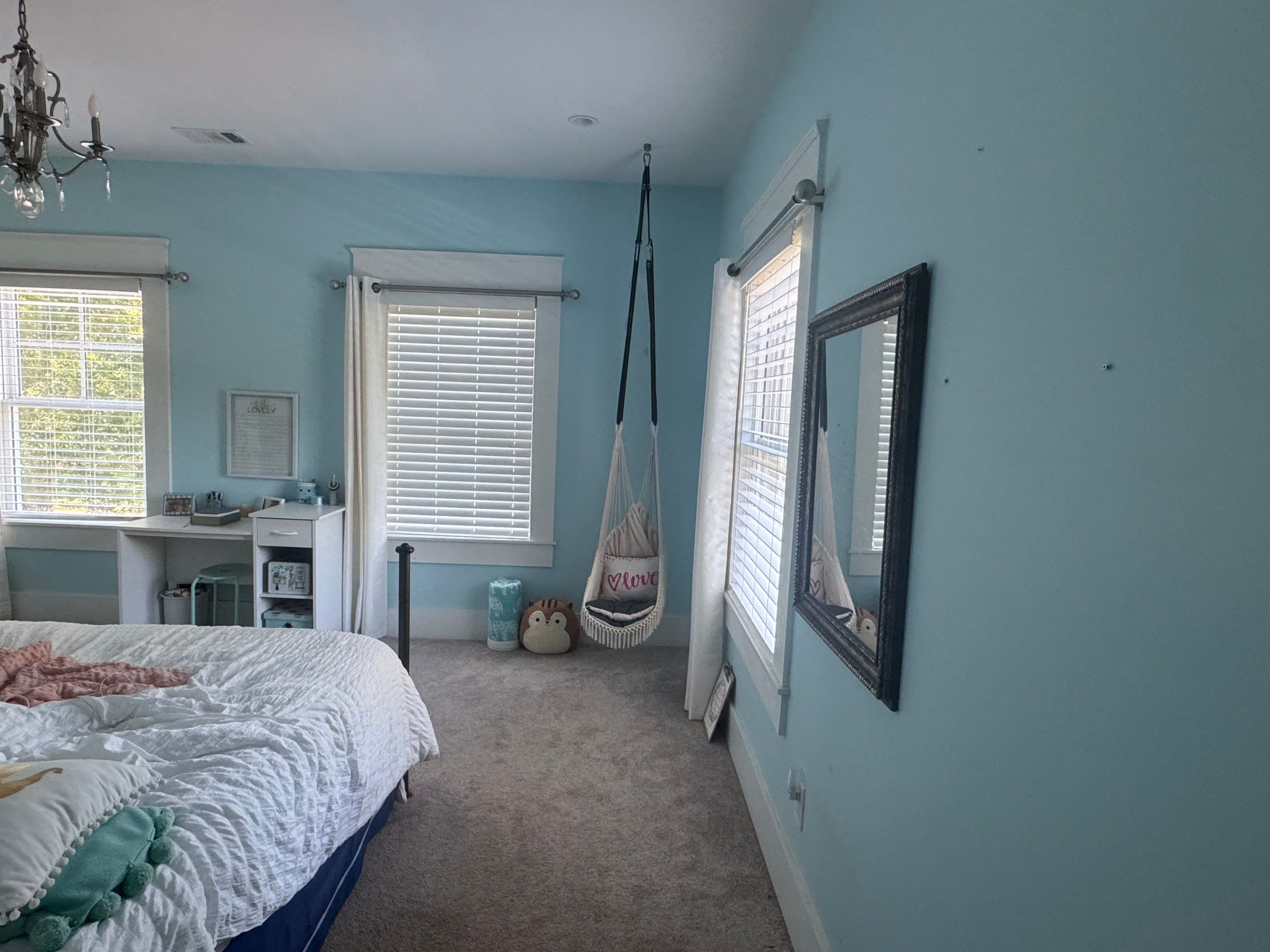 Exterior Column Refinishing and Interior Bedroom Painting in Monroe by PGP Surface Solutions, LLC