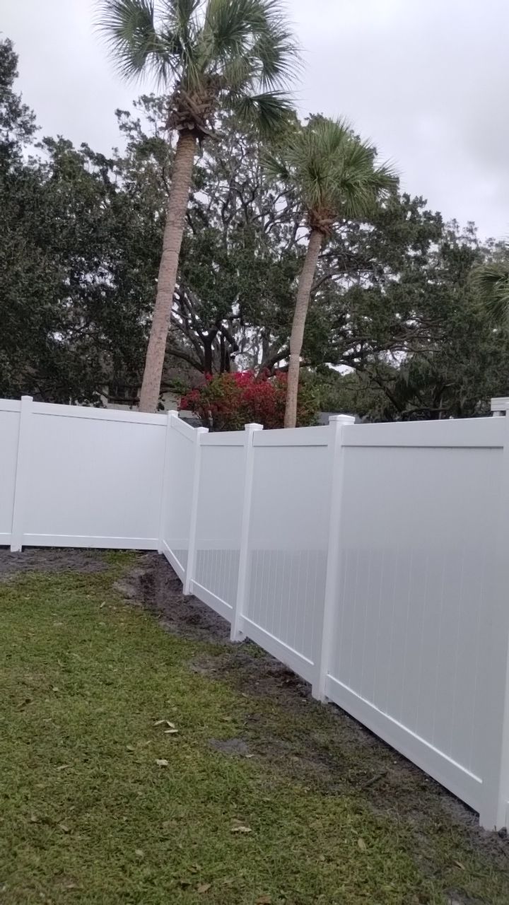 White Vinyl Privacy Fence Installation In North Port, FL by Asap fence and gates, LLC