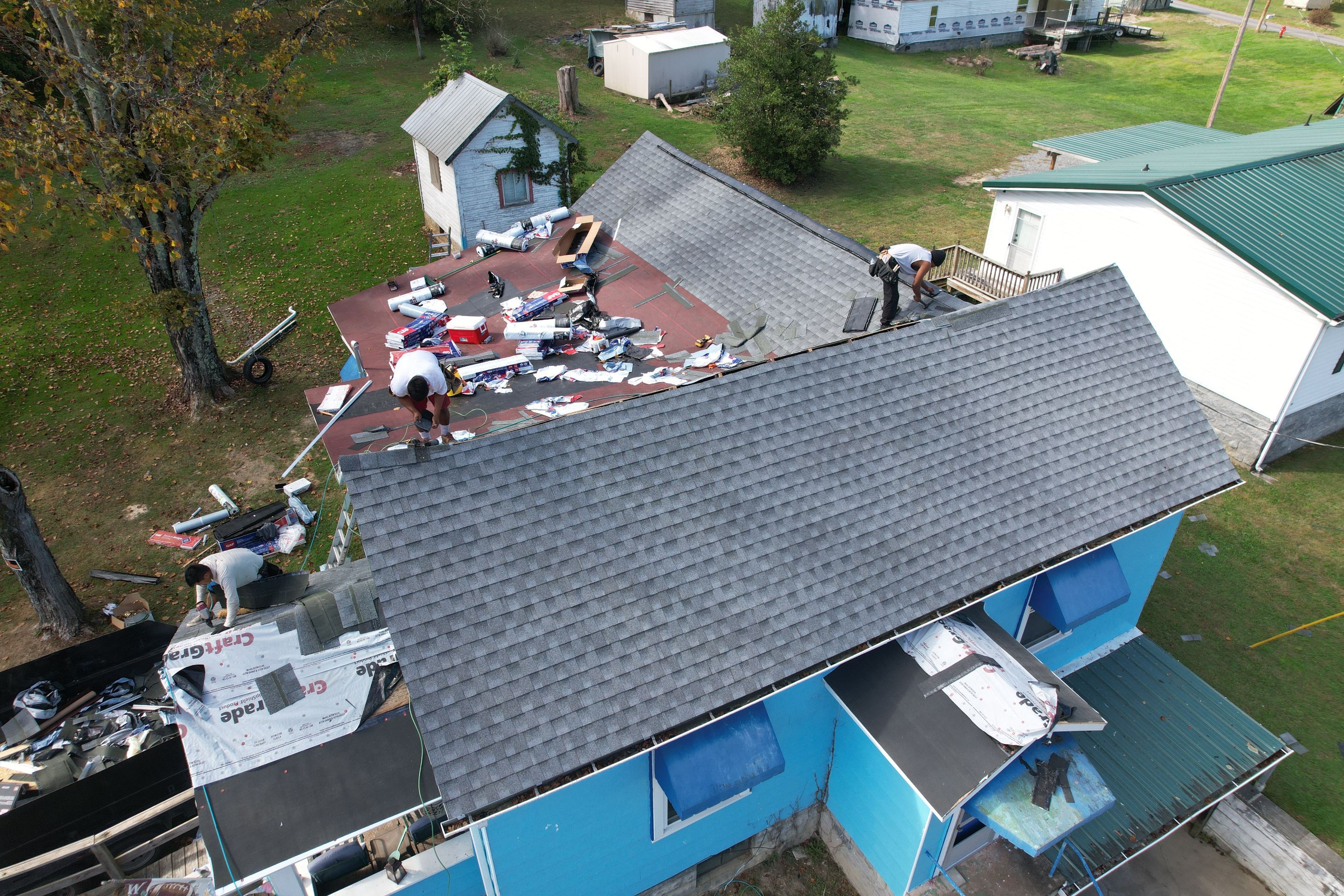 Residential Roofing Installation using GAF Timberline HDZ Oyster Grey by Rainstoppers Roofing