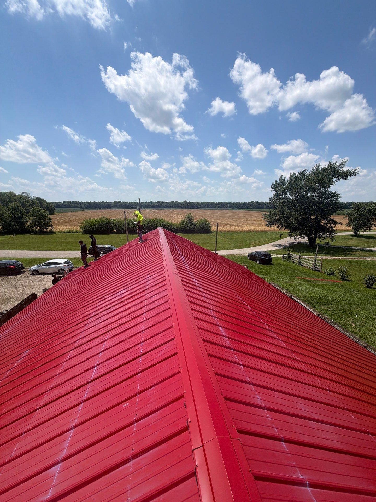 Classic Rib Metal Roofing - Dark Red by Hoel Roofing & Remodeling