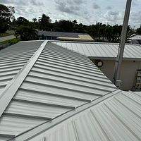 .040 Aluminum 1.5" Mechanical Seam Sandstone  by Total Roofing System The Metal Roof Experts