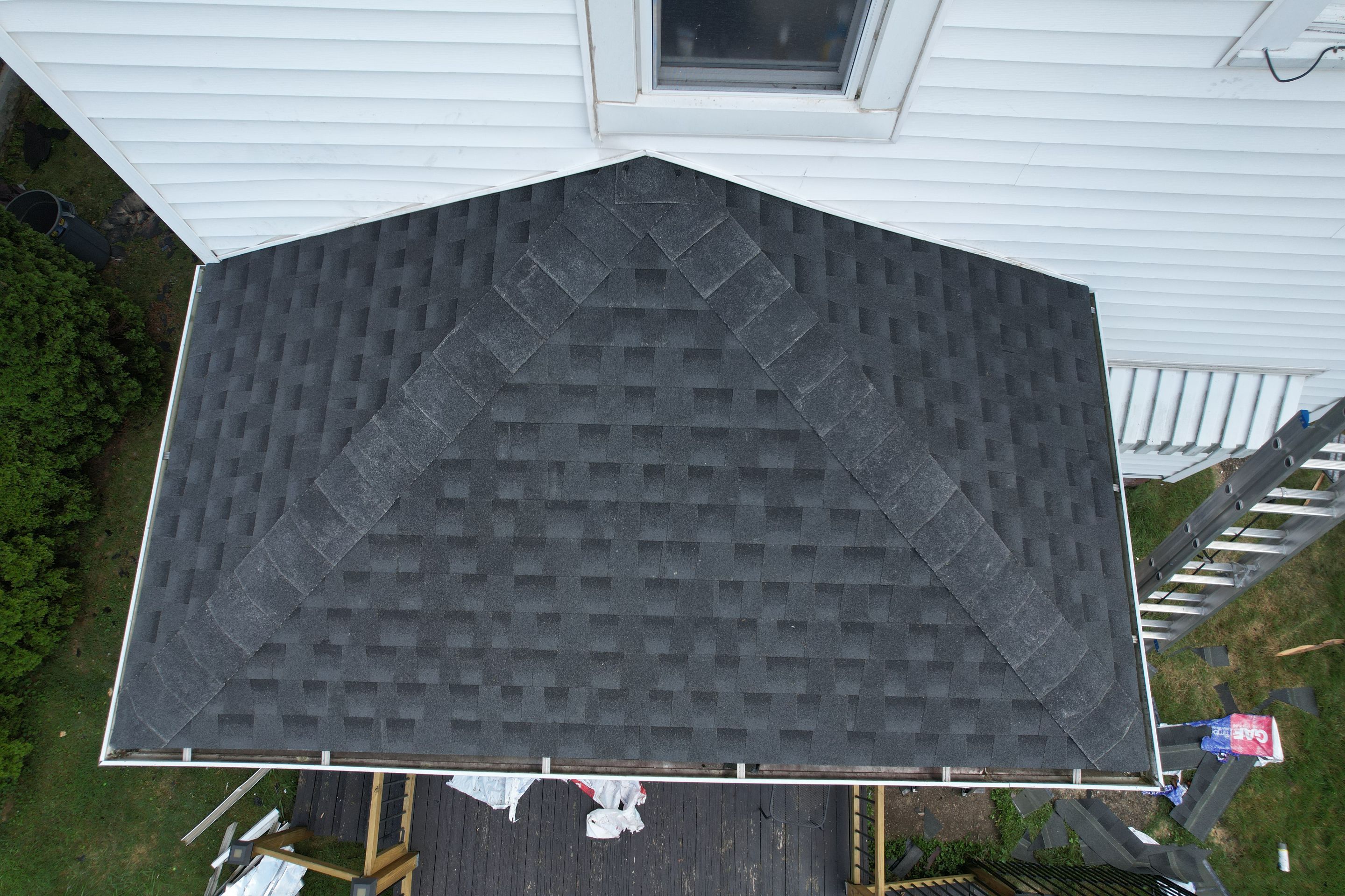 Residential Roofing Installation using GAF Timberline HDZ Charcoal by Rainstoppers Roofing