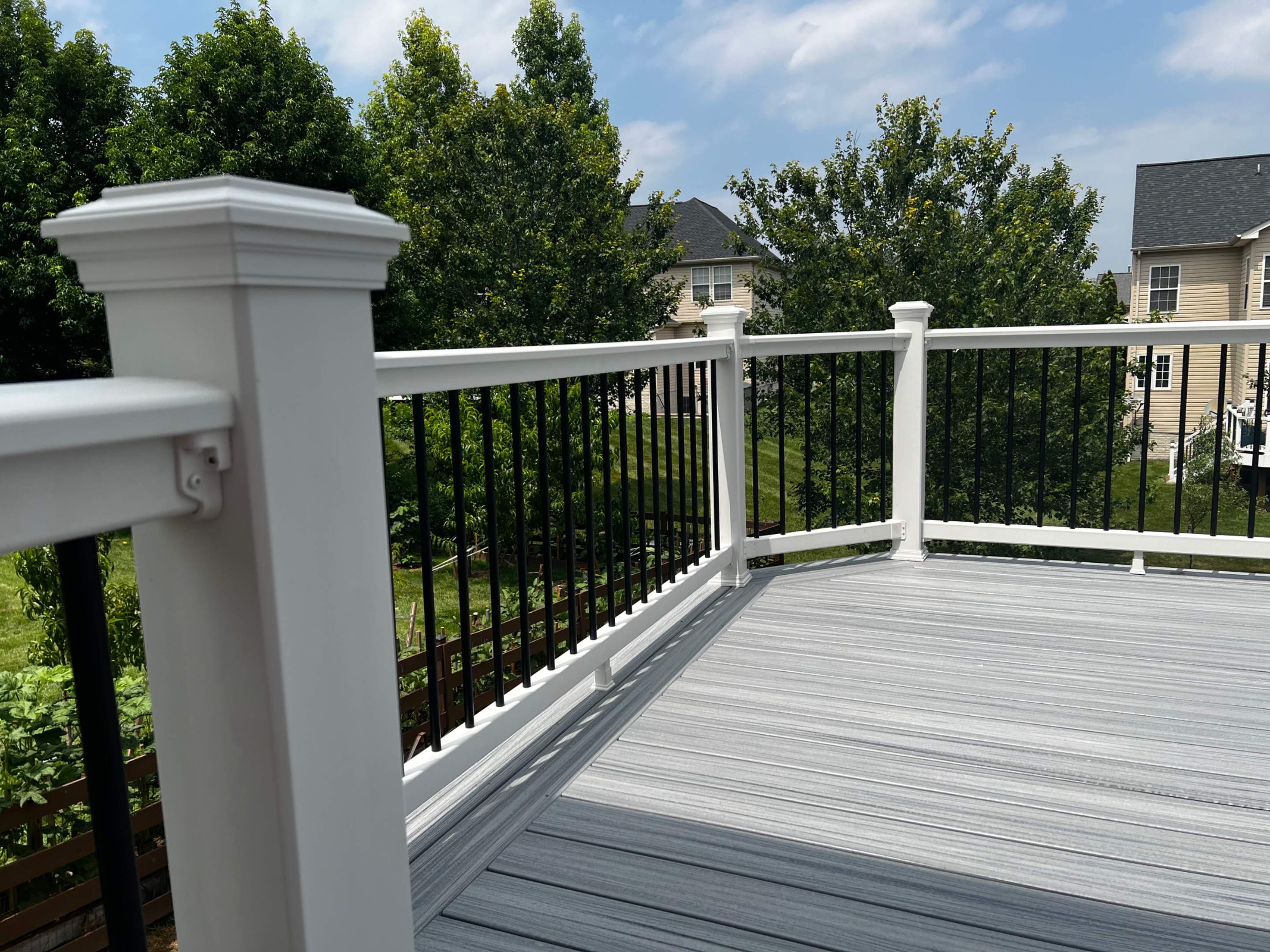 Custom Composite Deck Installation with Aluminum Railings in Aldie by Ridge Armor Renovations
