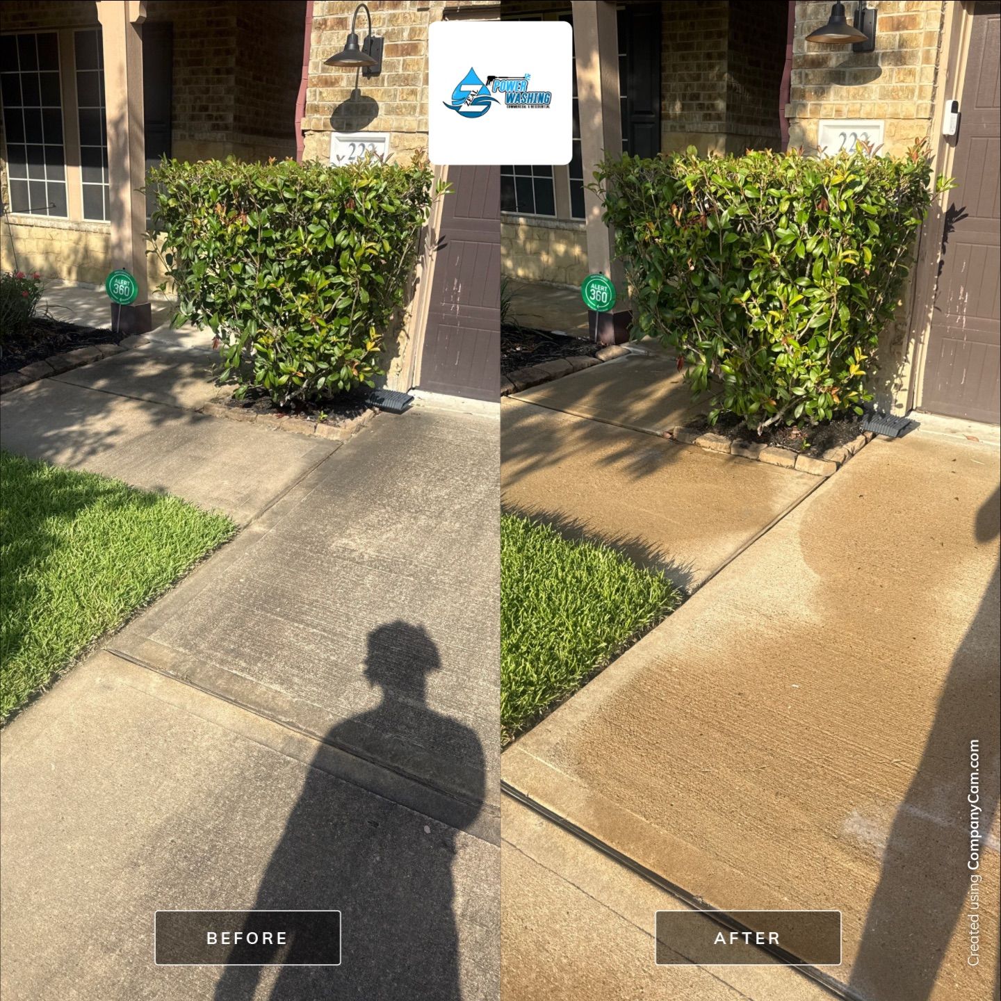 Professional Concrete Driveway and Sidewalk Pressure Washing in Rosenberg by Zeal Power Washing