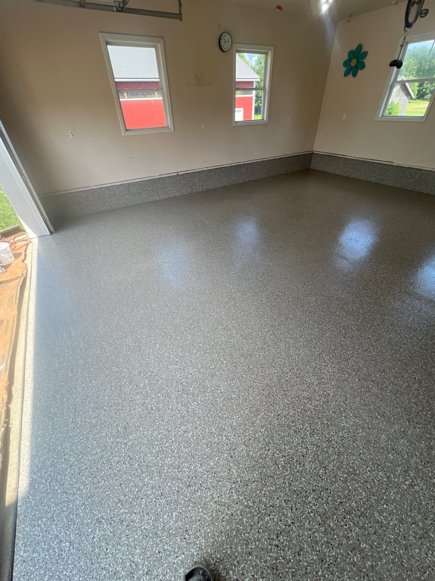 Garage using Smoke by Freedom Concrete Coatings. 