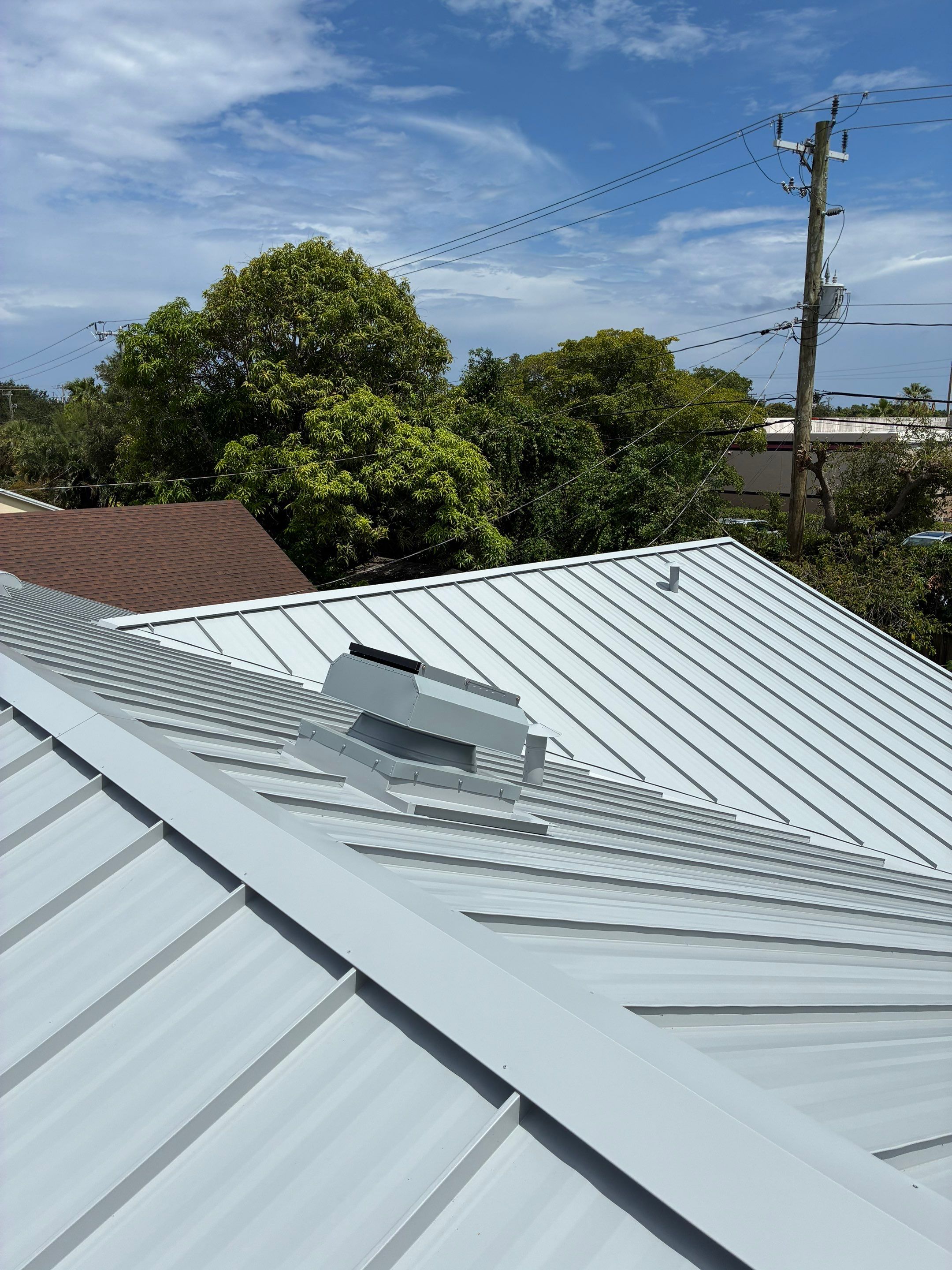 24ga 1.5" Mechanical seam Dove Gray  by Total Roofing System The Metal Roof Experts