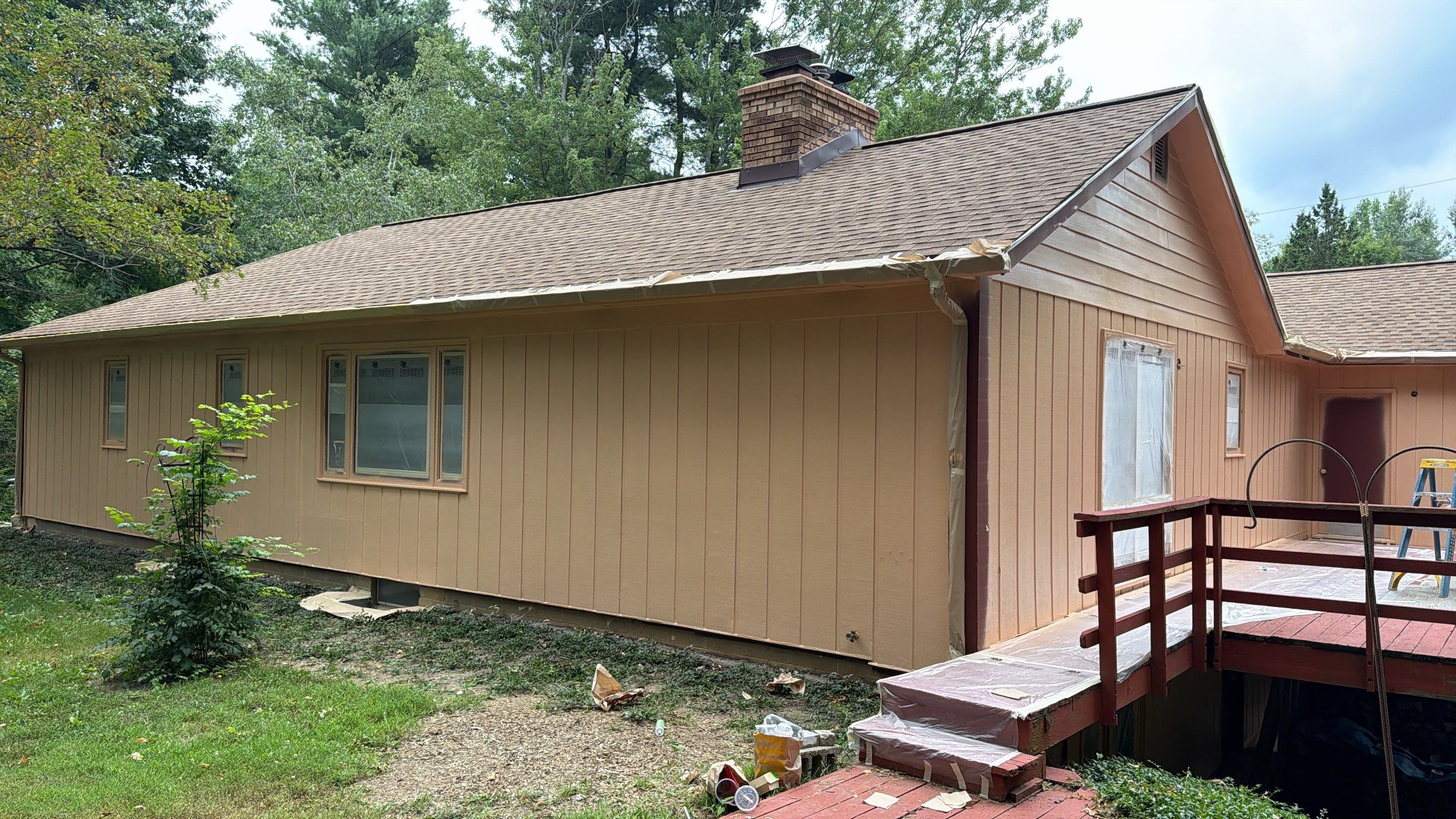 Exterior Painting on this Clarkston Home by Top Shelf Painter
