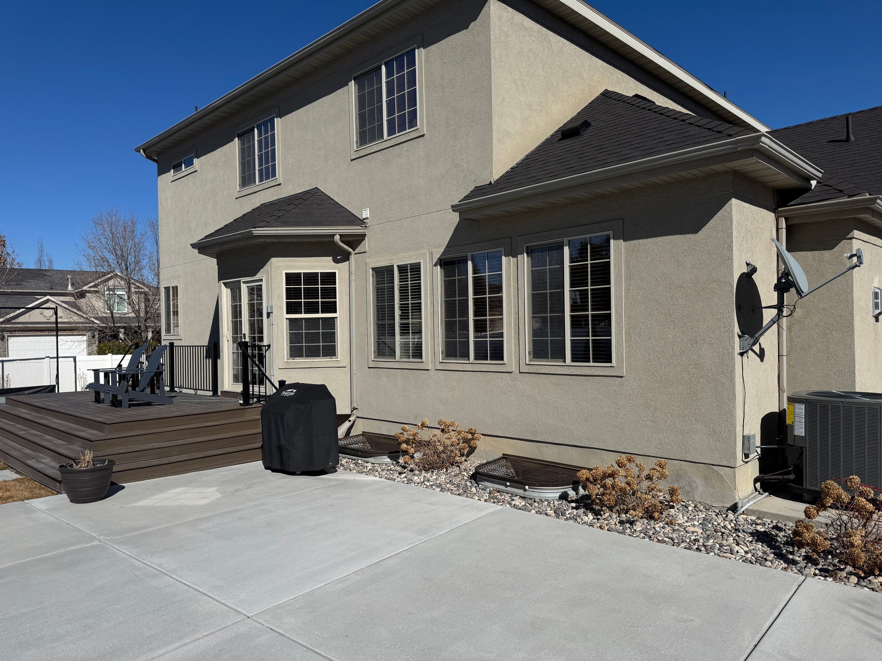 Poolside Concrete Patio Pergola by SAGE Decks