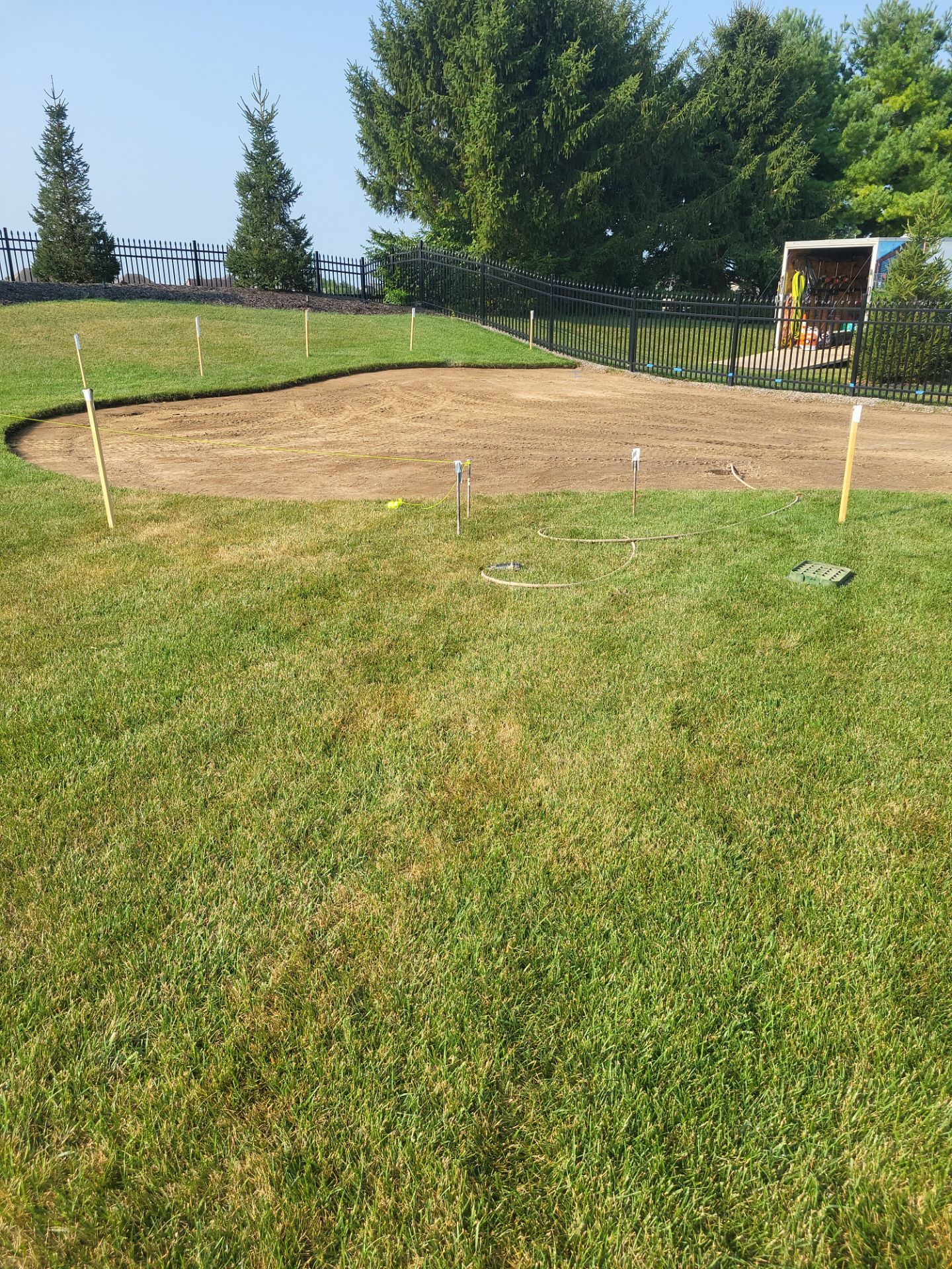 2 Custom Residential Golf Green's and 5 Tee Boxes Installation in Bargersville by Southwest Greens Midwest
