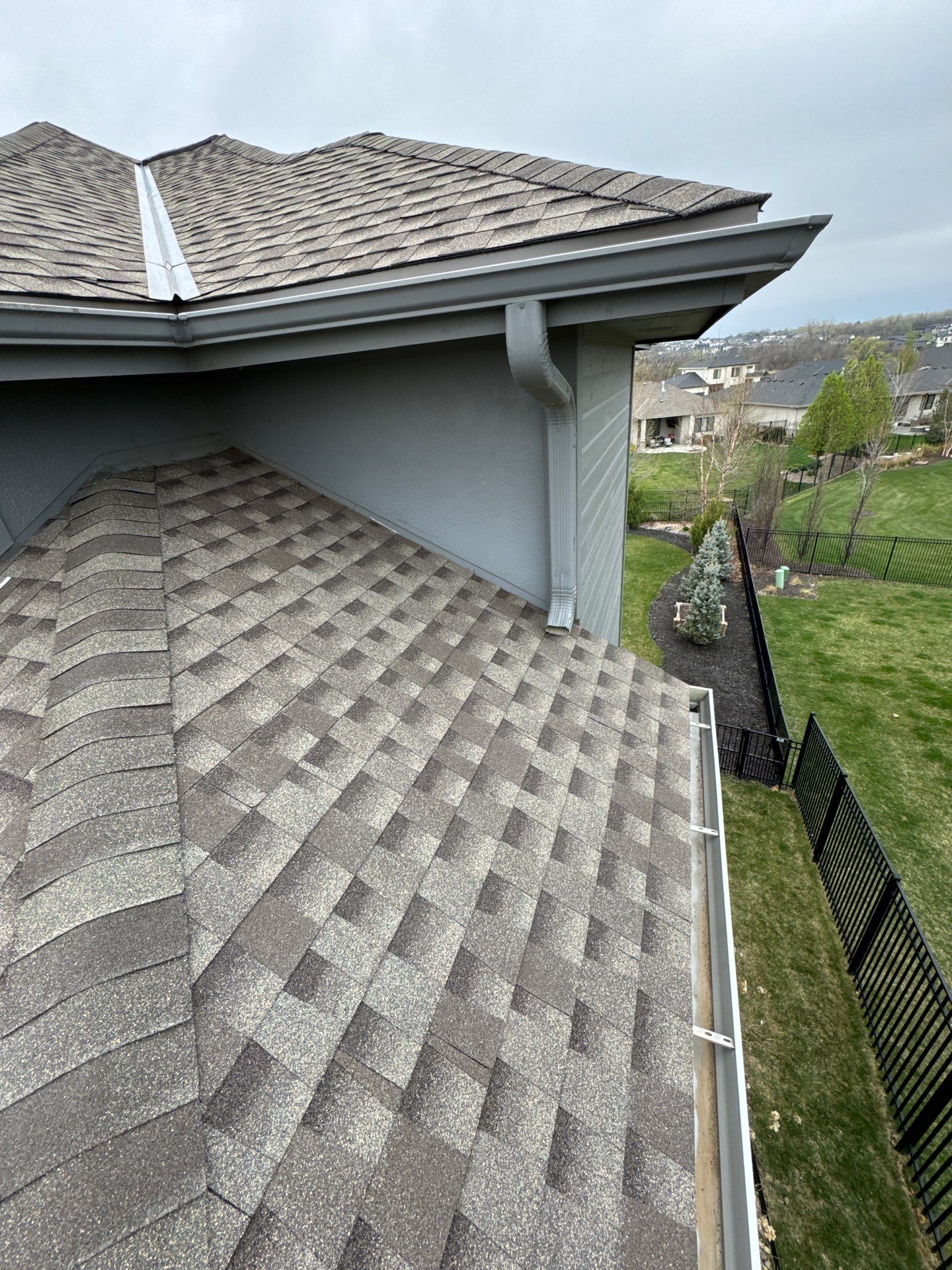 Residential Roof Restoration and Interior Ceiling Leak Repair in Omaha by Crows Roofing LLC
