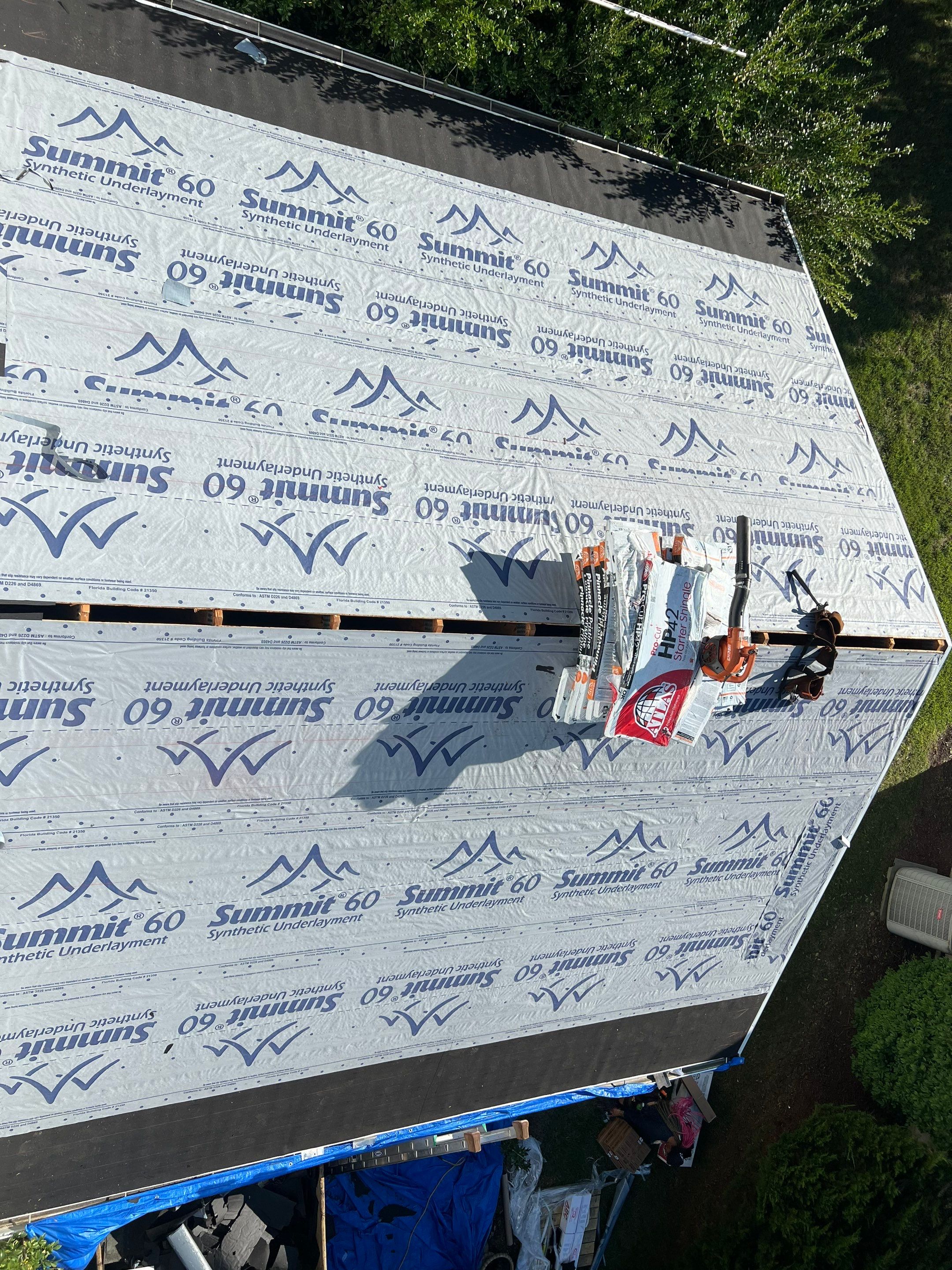 Residential Roofing Installation using Atlas Pinnacle Pristine Pewter Architectural Shingles by Frederick Roof Repair