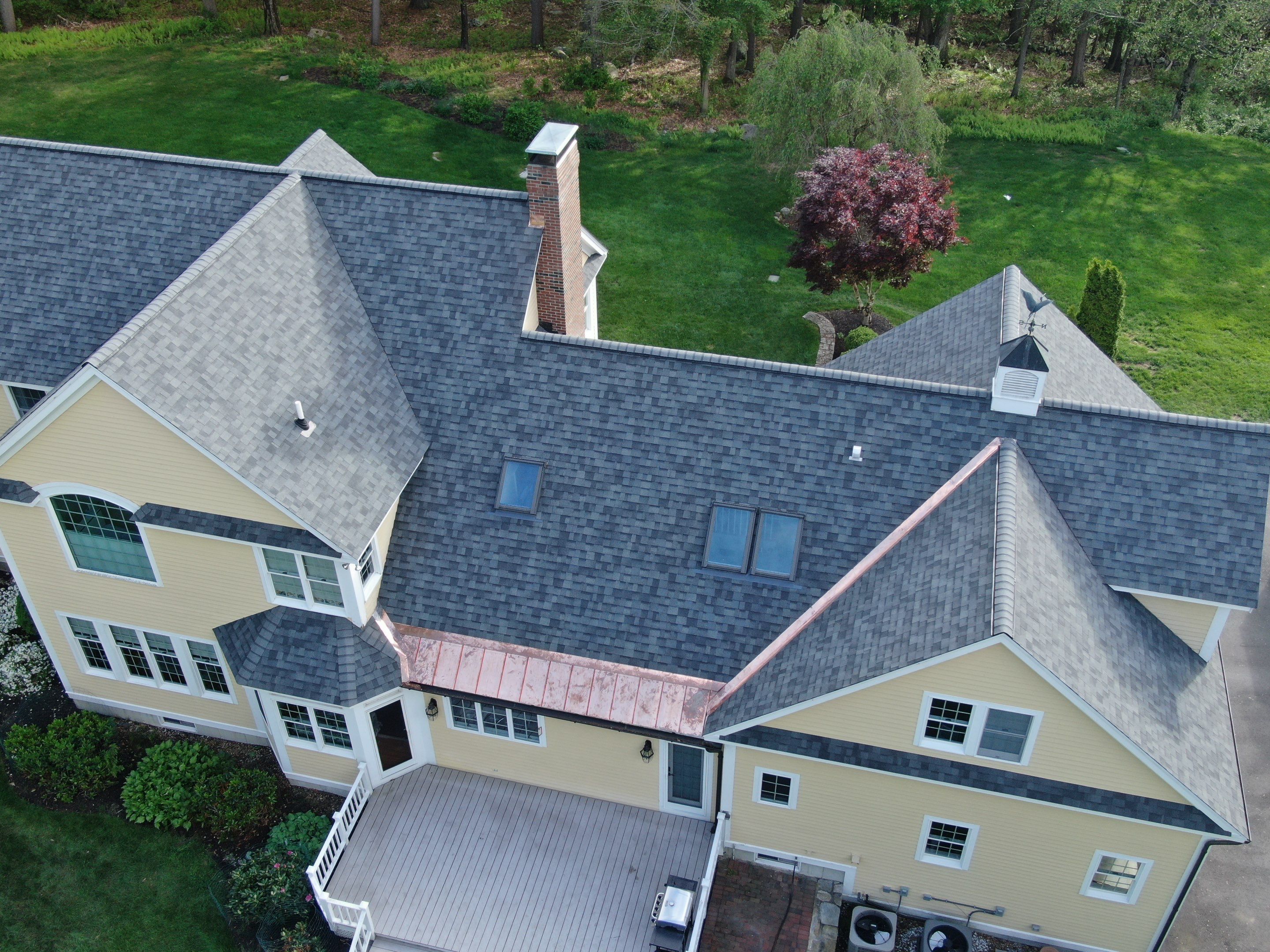 Roof Replacement with Owens Corning Shingles and Copper Flashing by Mighty Dog Roofing of Greater Middlesex County
