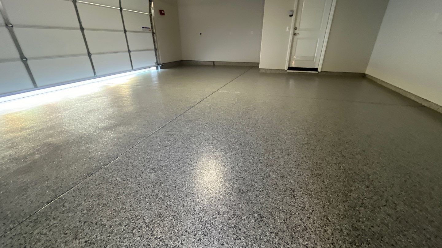 Garage Storage & Concrete Coating in Lathrop California  by Lancaster Painting