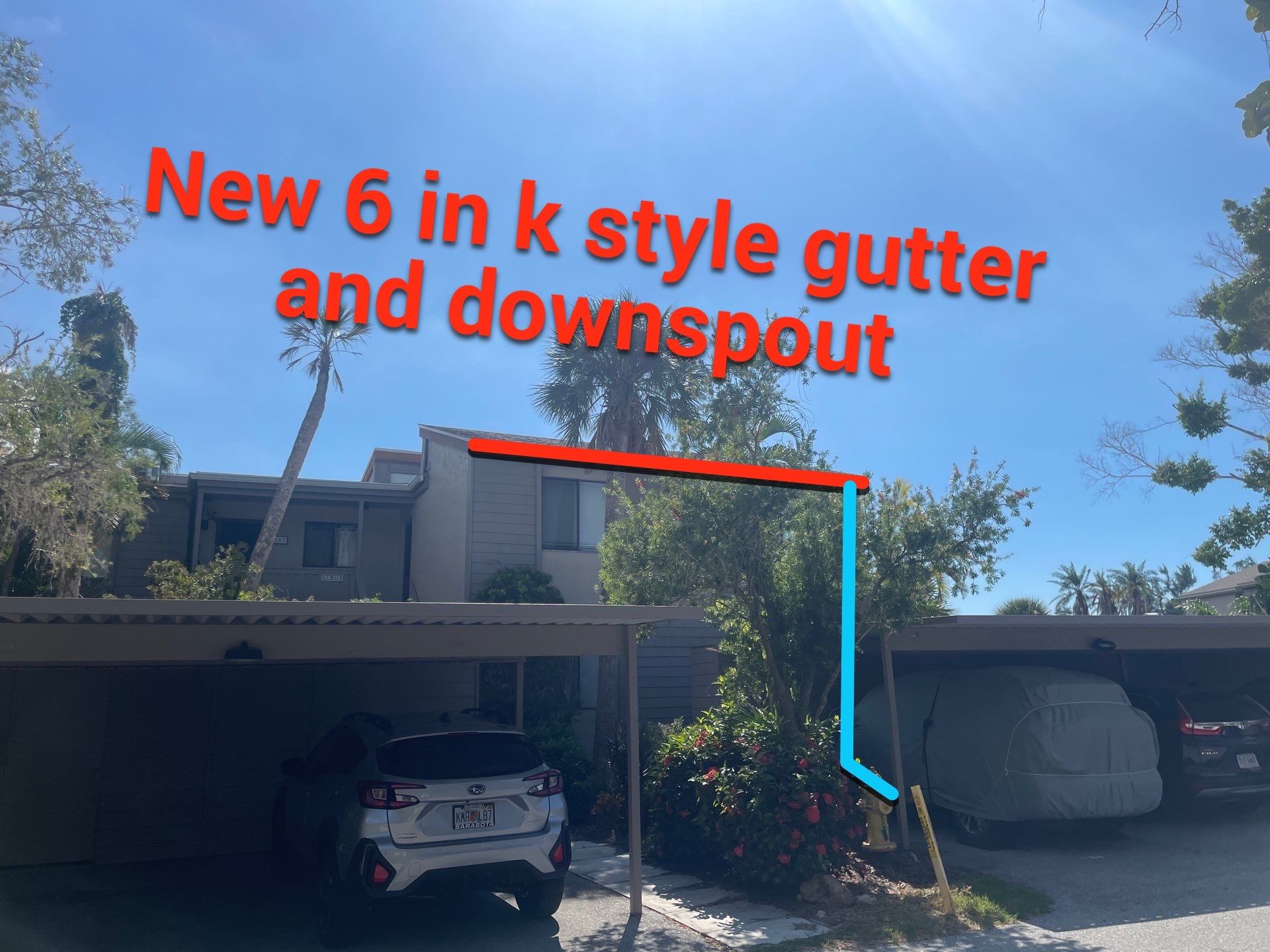 White Gutters Repair and Installation in Sarasota FL by Gutter Professors