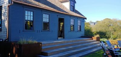 Gutter Installation using 6" Half Round Copper Gutter in Provincetown, MA