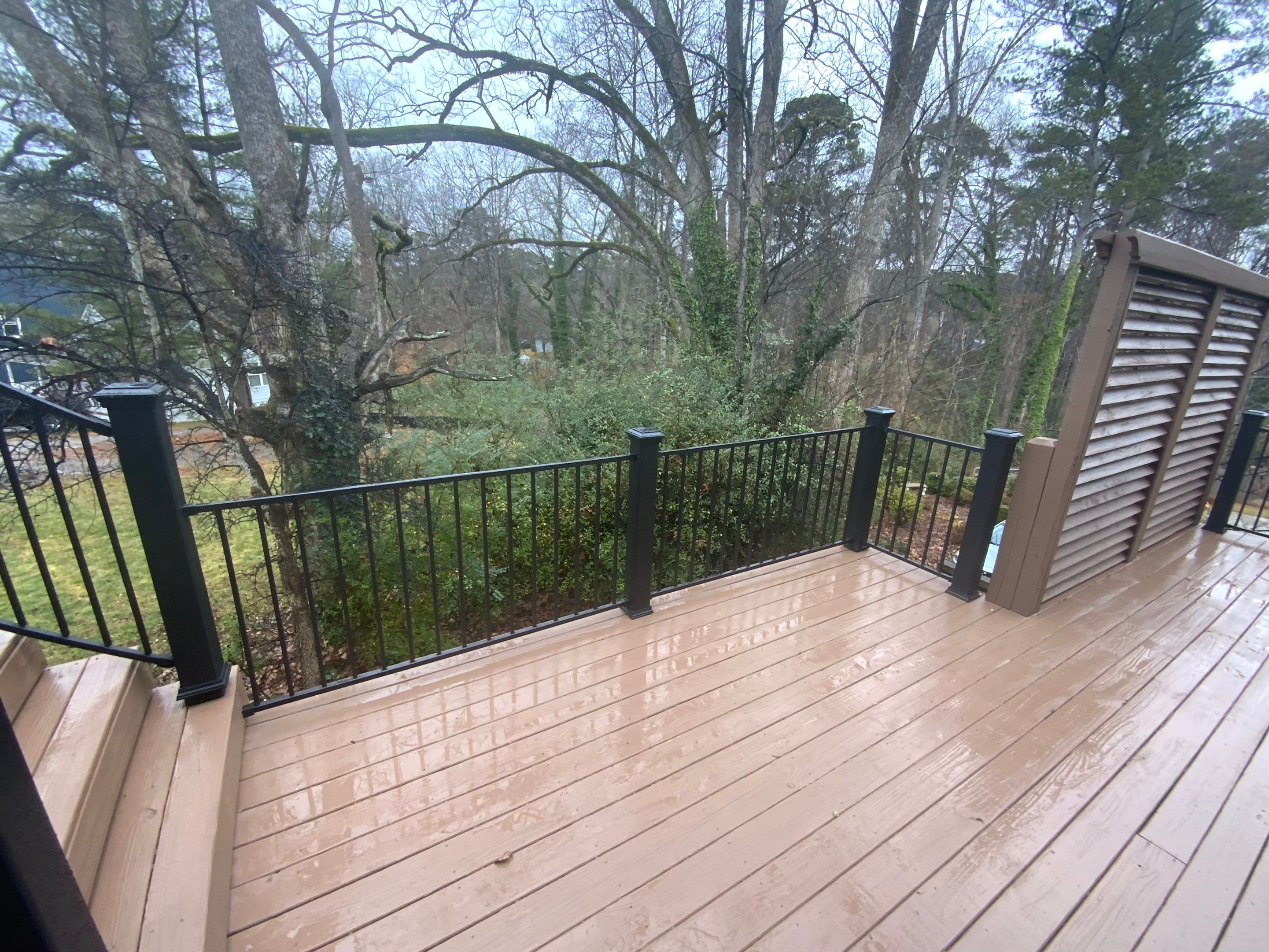 Modern Black Metal Railing and Composite Deck Upgrade in Norcross by Swift Home Renovations