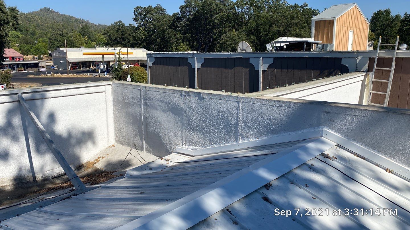 Foam Refurbish using Conklin Benchmark/PUMA XL coatings and spray foam by Straight Edge Roofing Inc