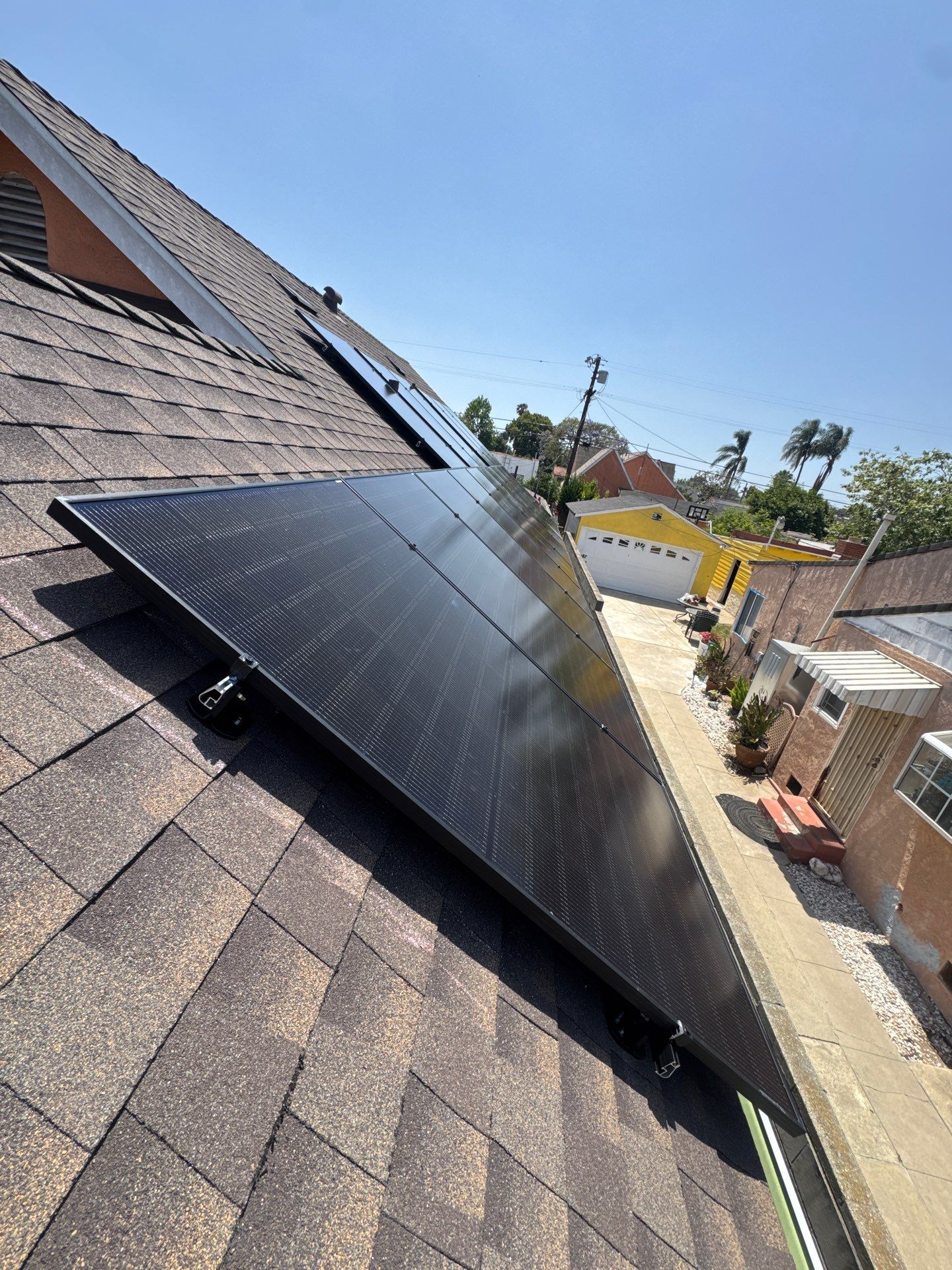16-Panel Residential Solar System Installation in Los Angeles by AWS Solar