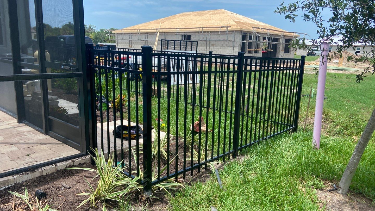 Sarasota, FL Aluminum Fence Installation using Black 3 Rail Aluminum Fence by Asap fence and gates, LLC