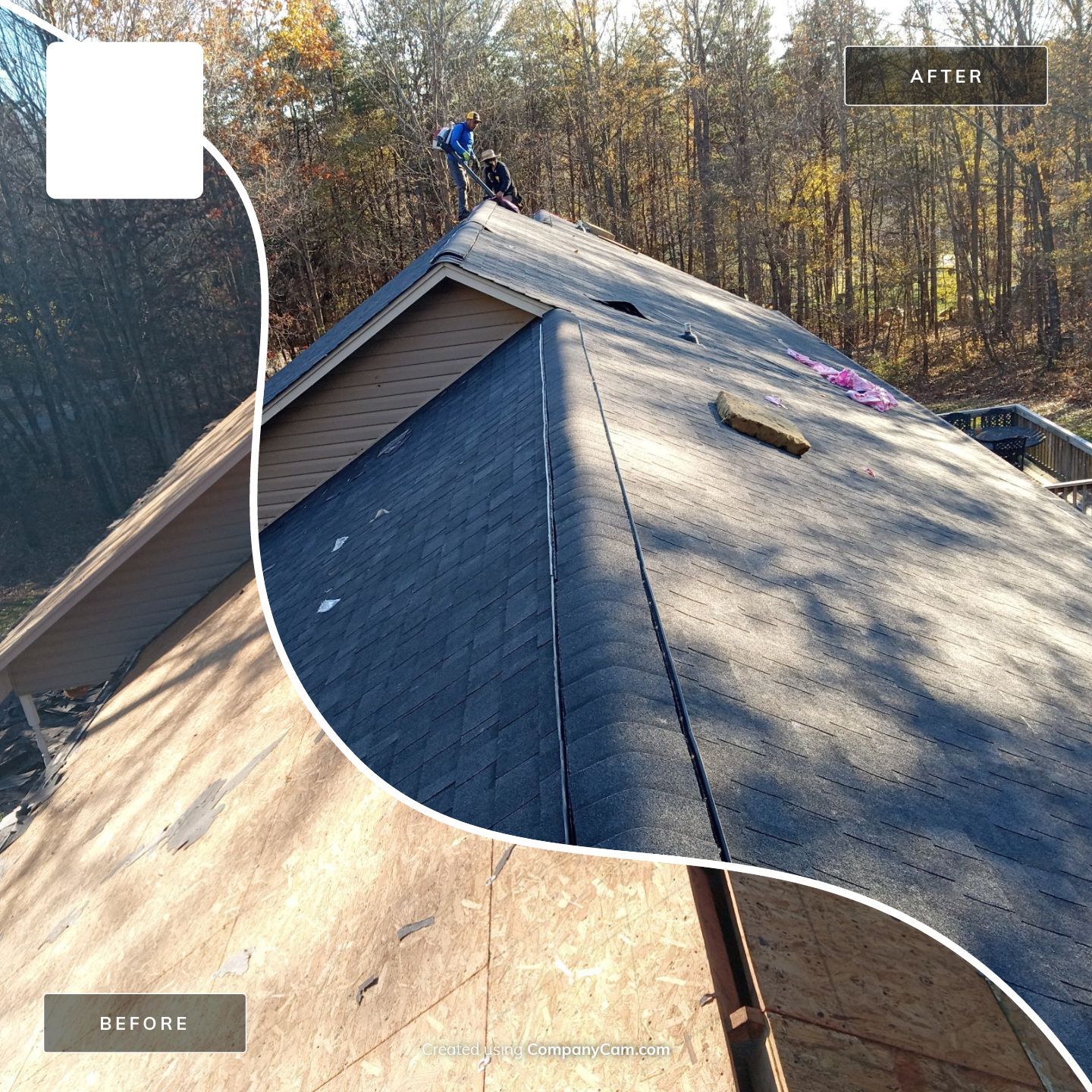 Residential Roofing Installation using Architectural shingles by BROCK BUILDERS 