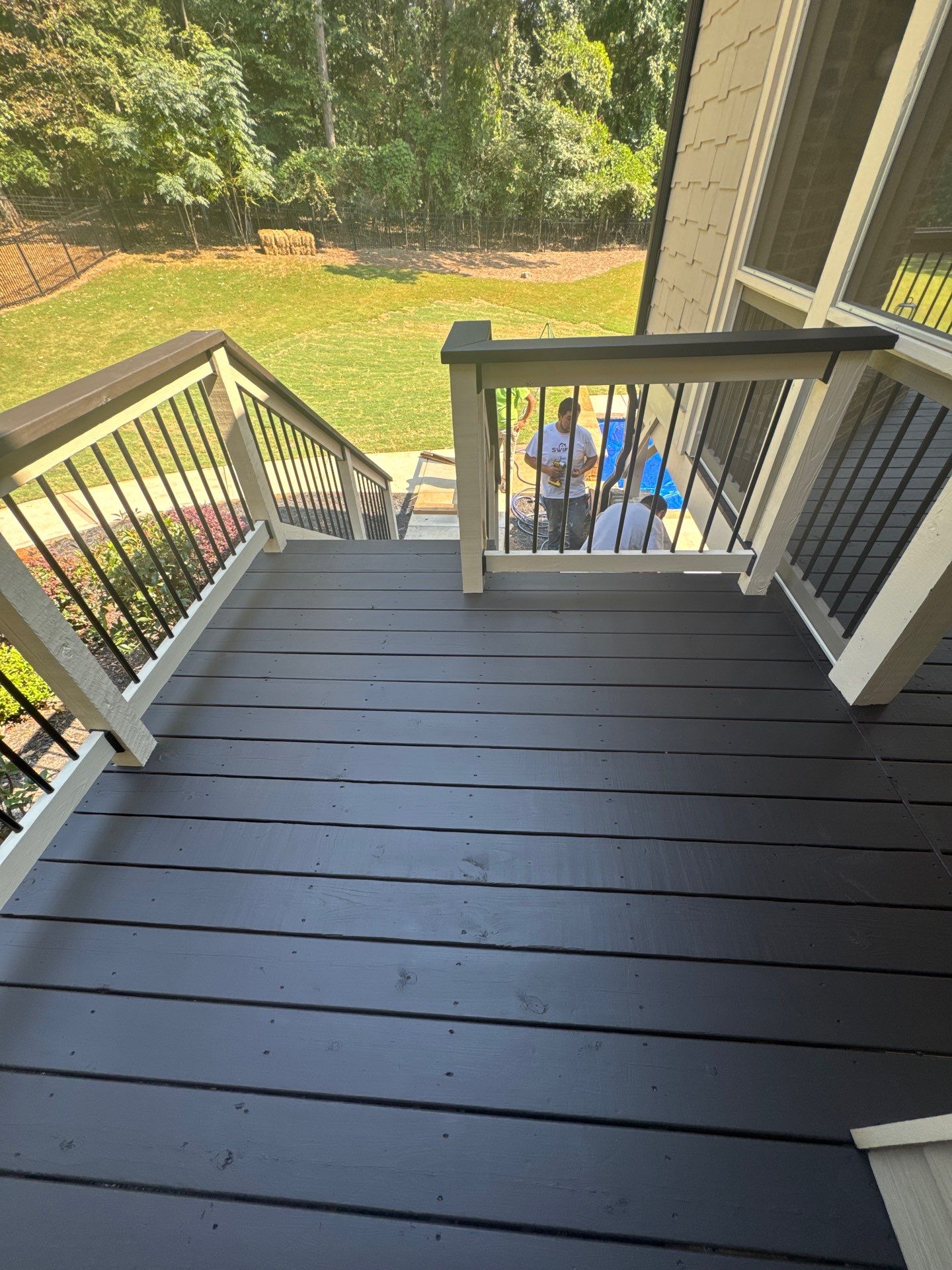 Exterior Painting and Multi-Level Deck Refinishing in Jefferson by Swift Home Renovations