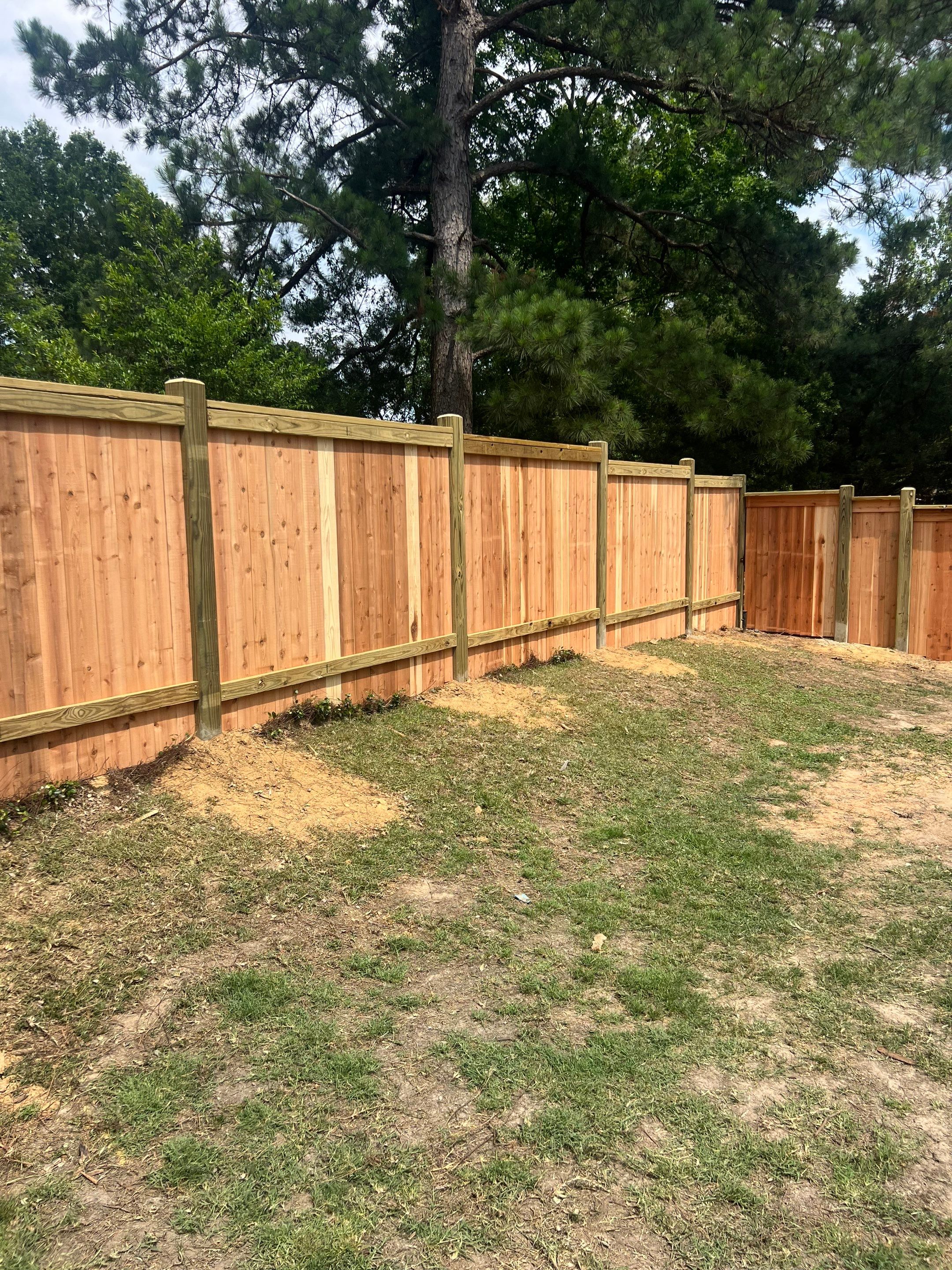 6ft Cedar Good Neighbor Privacy Fence  by Roberson Construction LLC