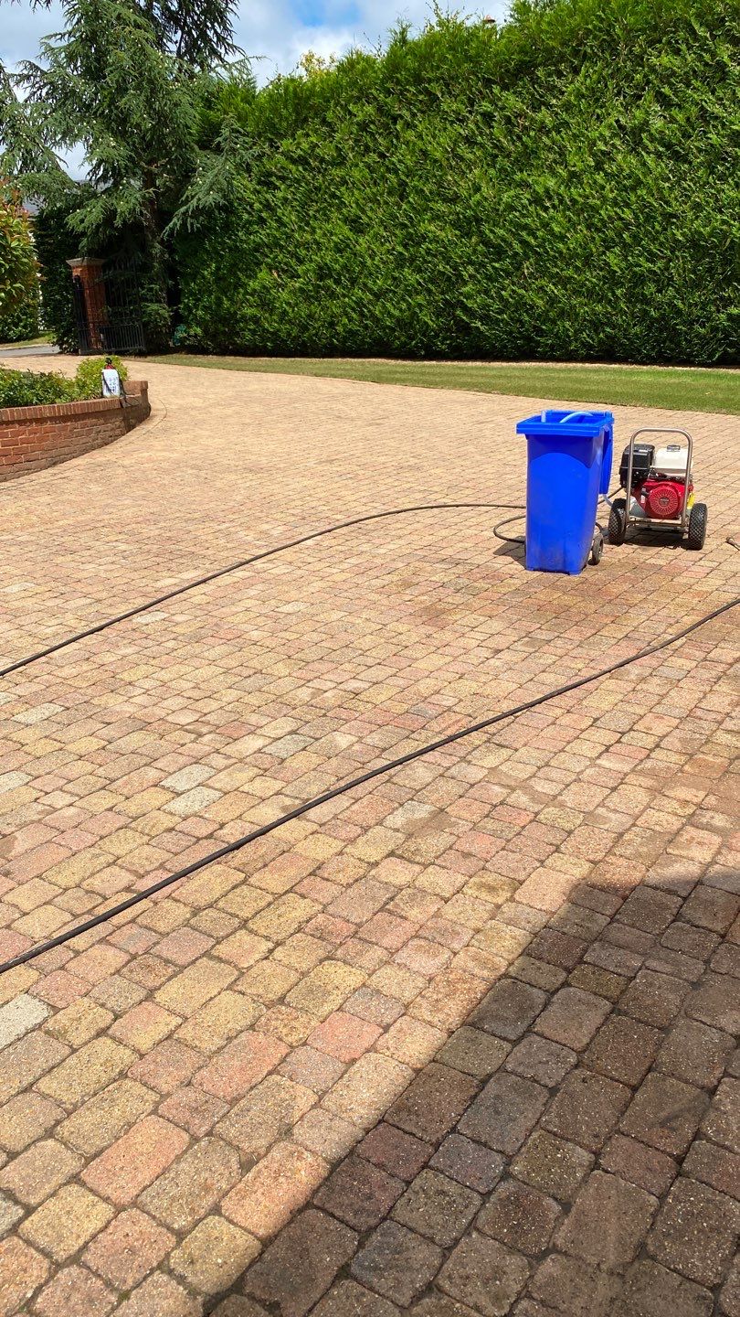 Driveway Clean using honda 21 ltr/min by Ges Exterior Cleaning ltd