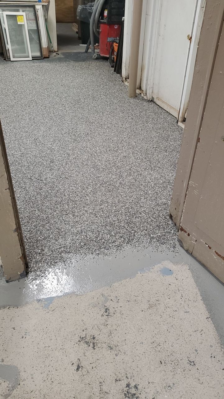 Laundry Room Floor Coating using Penntek- Silver Creek by Spectrum Painting, LLC
