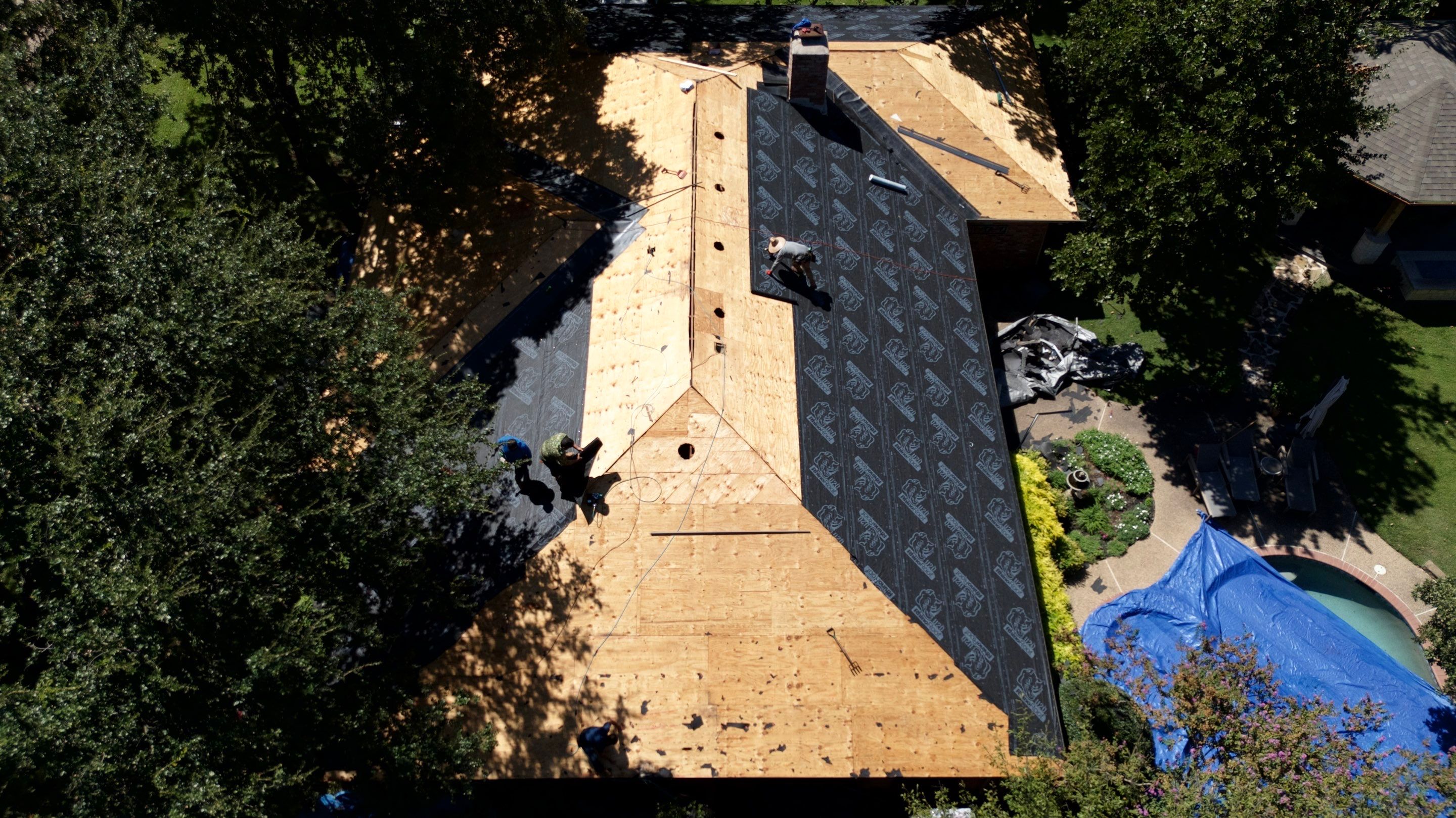 Residential Roofing Installation using Owens Corning ProArmor Synthetic Underlayment by Becker Roofing and Exteriors