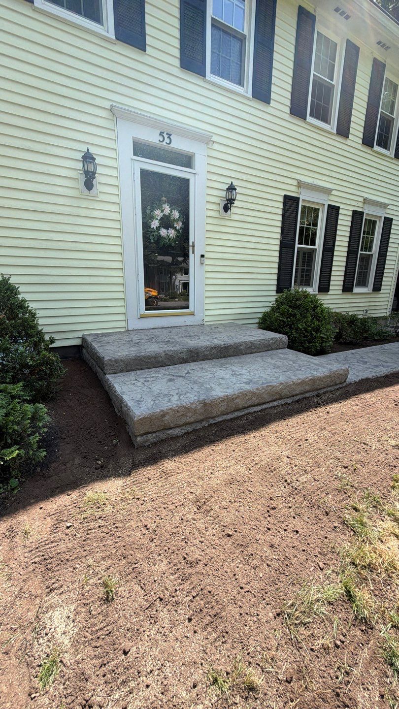 Fairport Oxford Slate Stamped Walkway by NG Masonry & Construction LLC