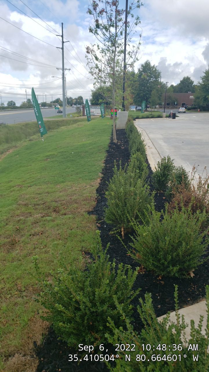 Commercial Landscaping Harris Teeter Fuel Station by Carolina-Metro Landscape, Inc