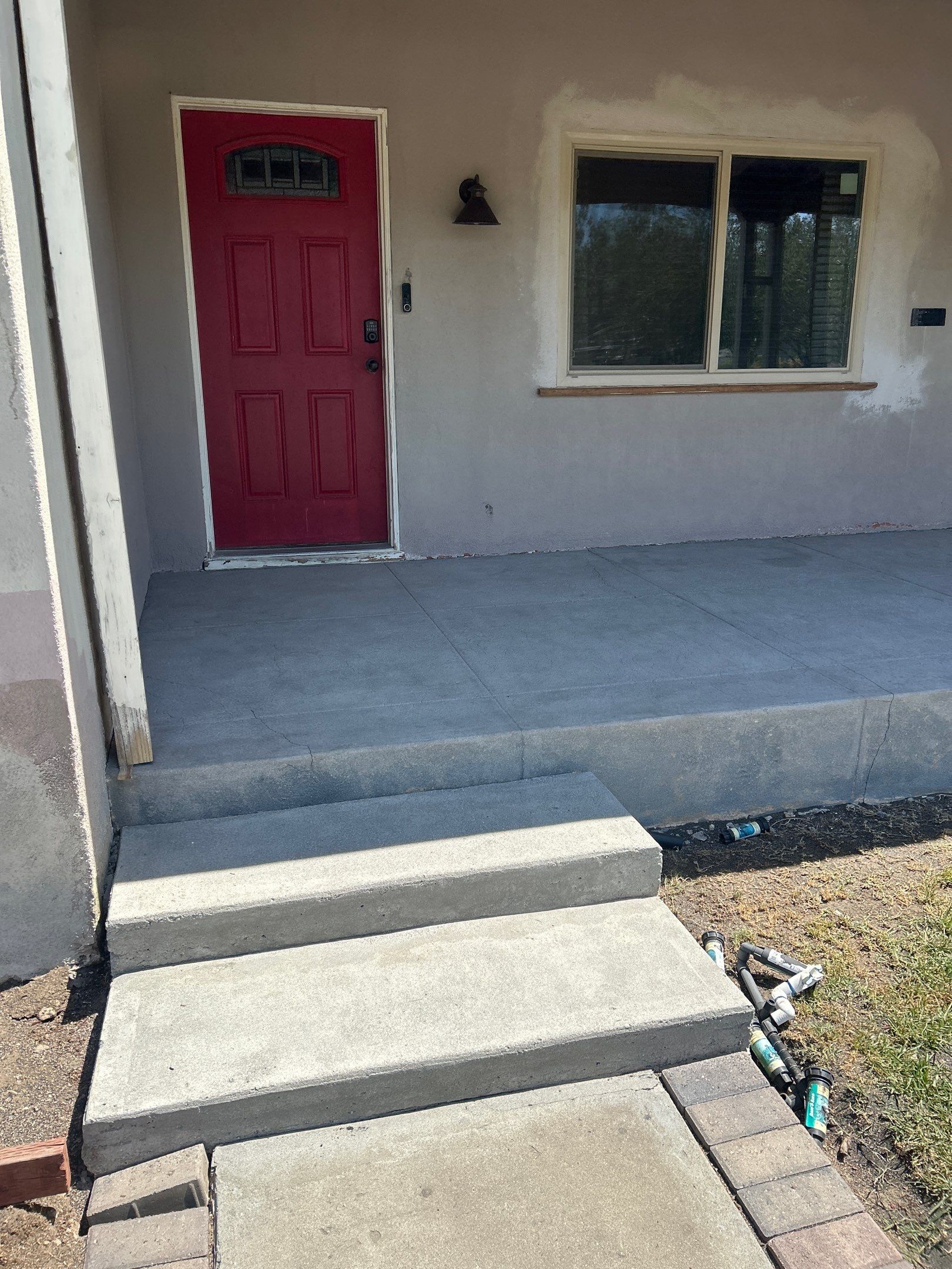 Sandblasting Paint Off Concrete Front Porch In San Bernandino by La Power Washing Inc