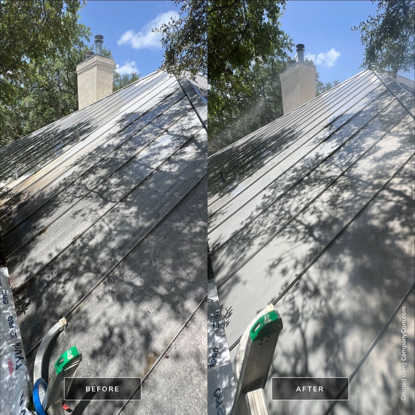 Metal Roof Wash Project in Boerne by Bright Choice
