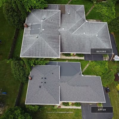 New Roof Installation using new OSB sheathing Certainteed Landmark Shingles